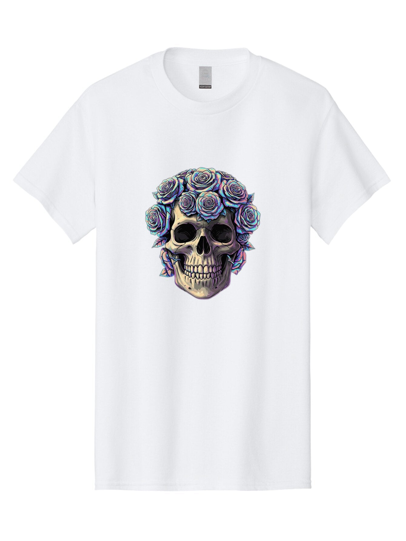 Skull-With-Roses-1 Men'S Graphic Tee, 100% Cotton, Comfortable Casual Summer Wear, Machine Washable, Vintage Camera, Old Camera, Antique Camera, Black Camera, Classic Photography, Photography Equipment, Nostalgic Device, Film Camera, Ban490 9