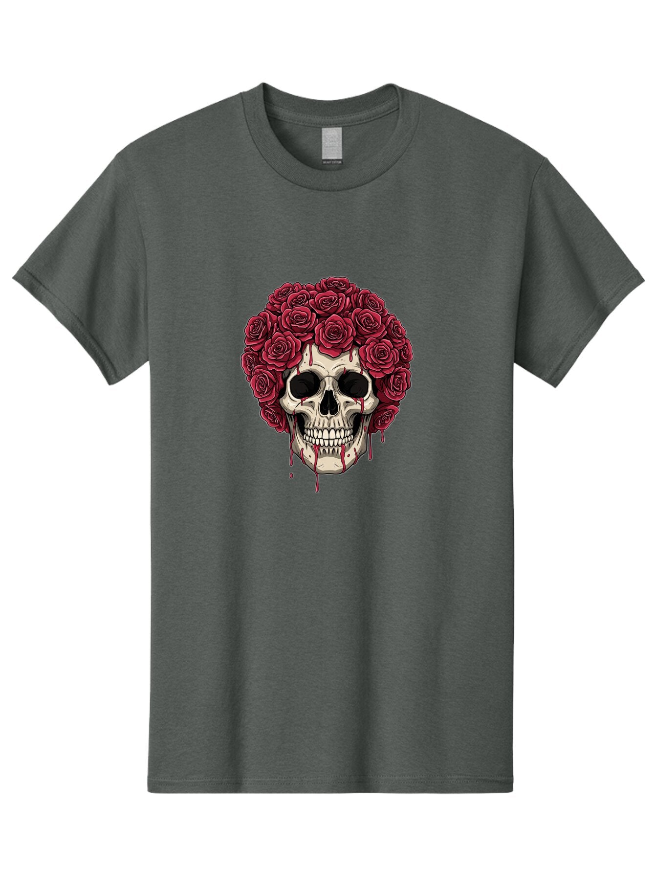 Skull-With-Roses-3 Men'S Graphic Tee, 100% Cotton, Comfortable Casual Summer Wear, Machine Washable, Vintage Camera, Old Camera, Antique Camera, Black Camera, Classic Photography, Photography Equipment, Nostalgic Device, Film Camera, Ban492 13
