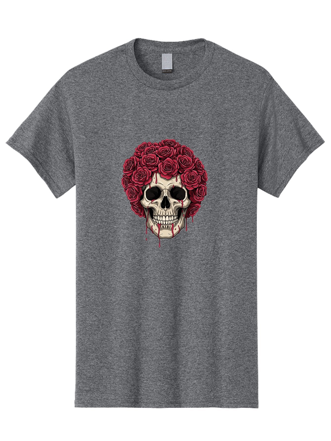 Skull-With-Roses-3 Men'S Graphic Tee, 100% Cotton, Comfortable Casual Summer Wear, Machine Washable, Vintage Camera, Old Camera, Antique Camera, Black Camera, Classic Photography, Photography Equipment, Nostalgic Device, Film Camera, Ban492