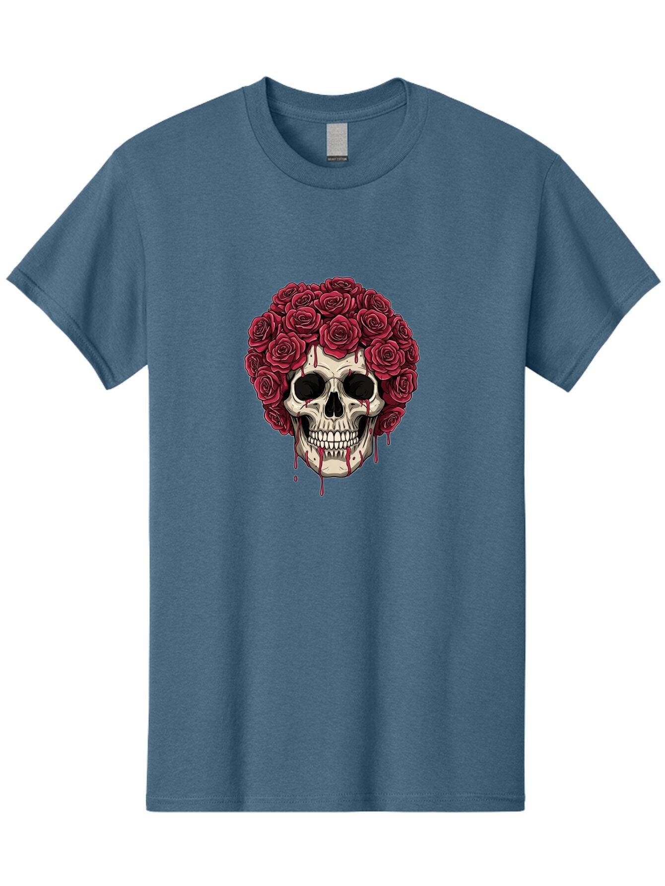 Skull-With-Roses-3 Men'S Graphic Tee, 100% Cotton, Comfortable Casual Summer Wear, Machine Washable, Vintage Camera, Old Camera, Antique Camera, Black Camera, Classic Photography, Photography Equipment, Nostalgic Device, Film Camera, Ban492 3