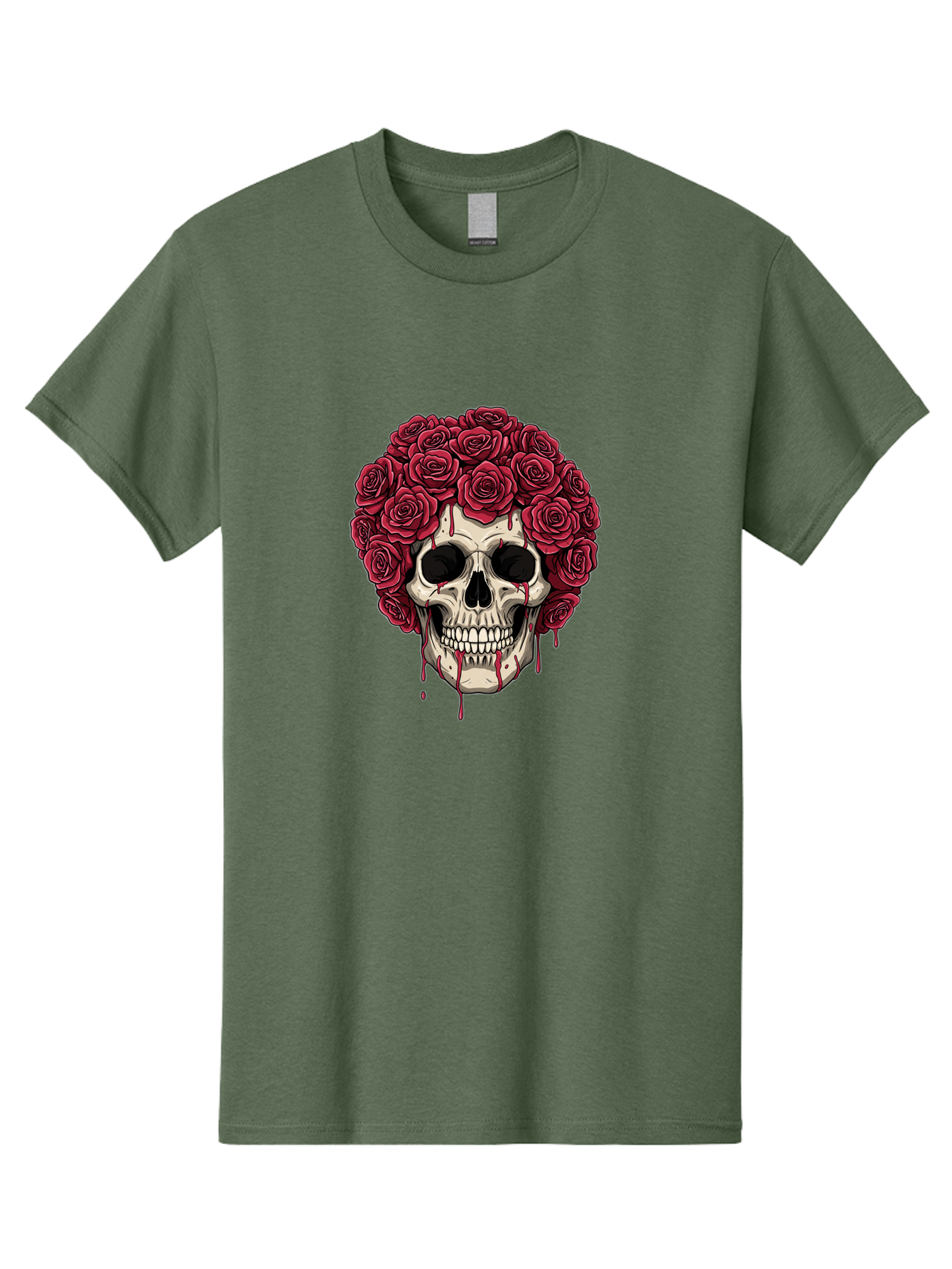 Skull-With-Roses-3 Men'S Graphic Tee, 100% Cotton, Comfortable Casual Summer Wear, Machine Washable, Vintage Camera, Old Camera, Antique Camera, Black Camera, Classic Photography, Photography Equipment, Nostalgic Device, Film Camera, Ban492