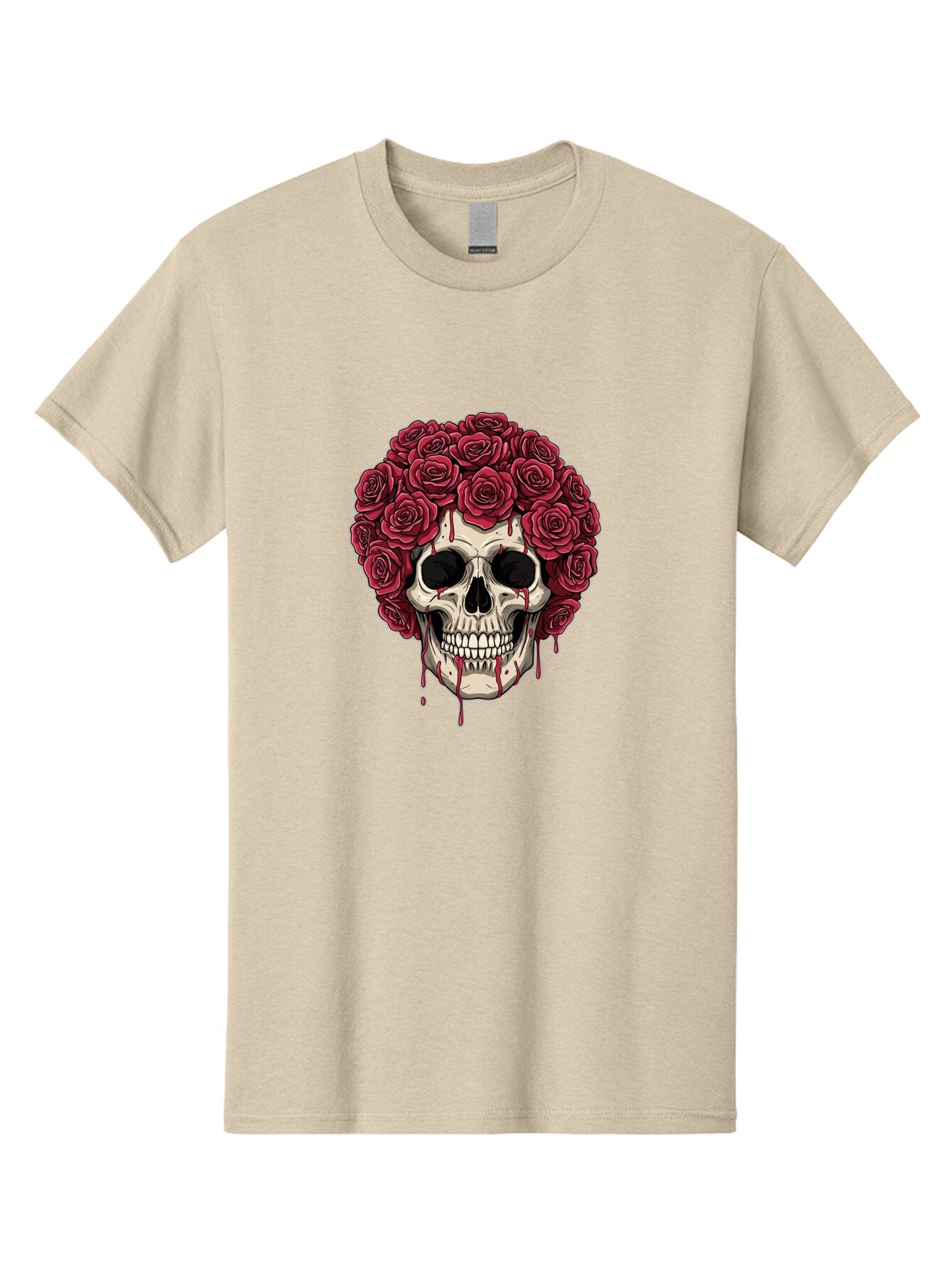 Skull-With-Roses-3 Men'S Graphic Tee, 100% Cotton, Comfortable Casual Summer Wear, Machine Washable, Vintage Camera, Old Camera, Antique Camera, Black Camera, Classic Photography, Photography Equipment, Nostalgic Device, Film Camera, Ban492