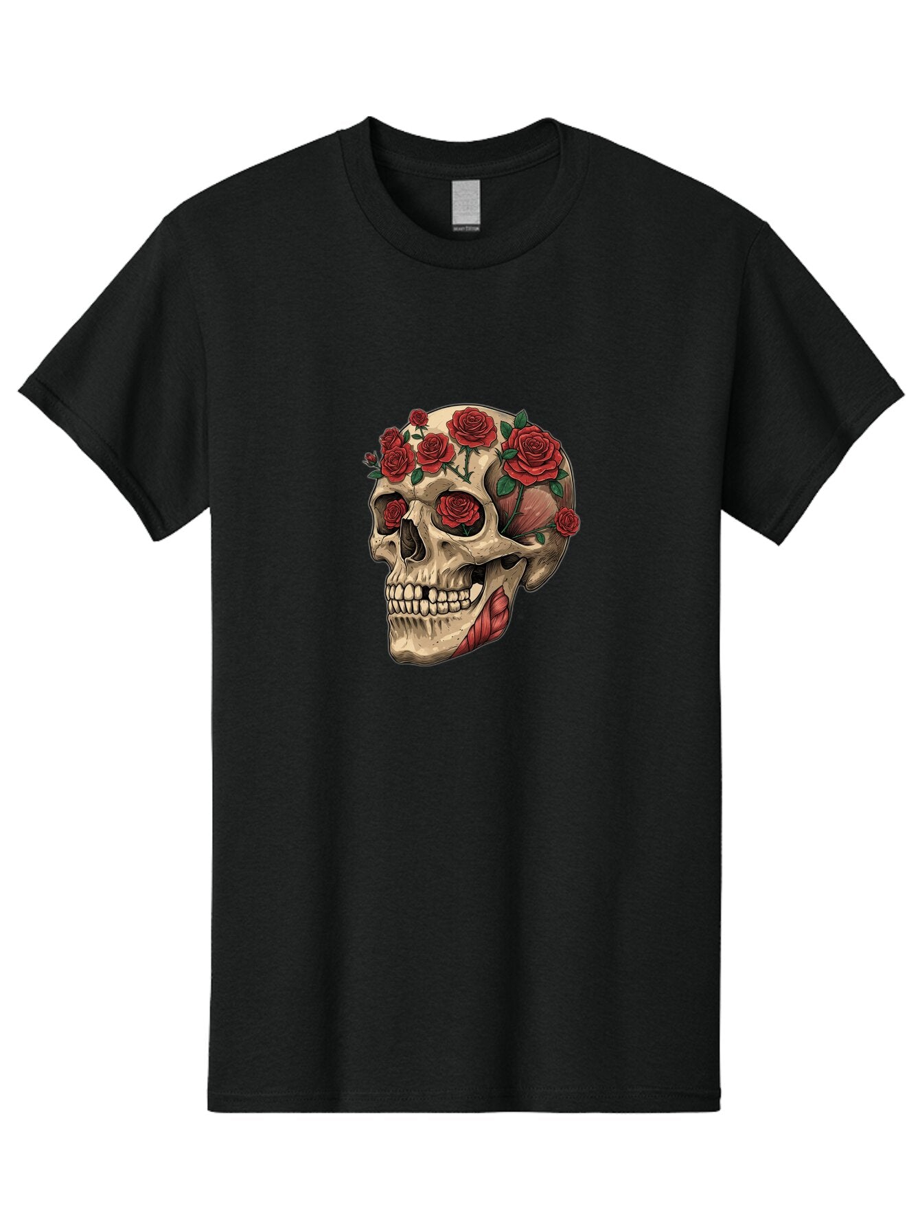 Skull-With-Roses-4 Men'S Graphic Tee, 100% Cotton, Comfortable Casual Summer Wear, Machine Washable, Vintage Camera, Old Camera, Antique Camera, Black Camera, Classic Photography, Photography Equipment, Nostalgic Device, Film Camera, Ban493 10
