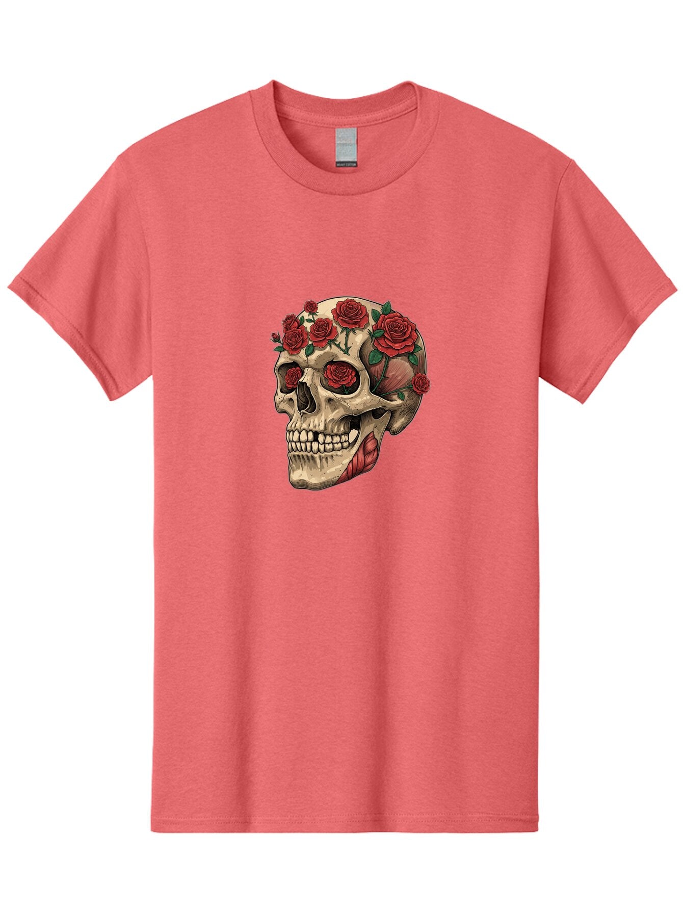 Skull-With-Roses-4 Men'S Graphic Tee, 100% Cotton, Comfortable Casual Summer Wear, Machine Washable, Vintage Camera, Old Camera, Antique Camera, Black Camera, Classic Photography, Photography Equipment, Nostalgic Device, Film Camera, Ban493 7