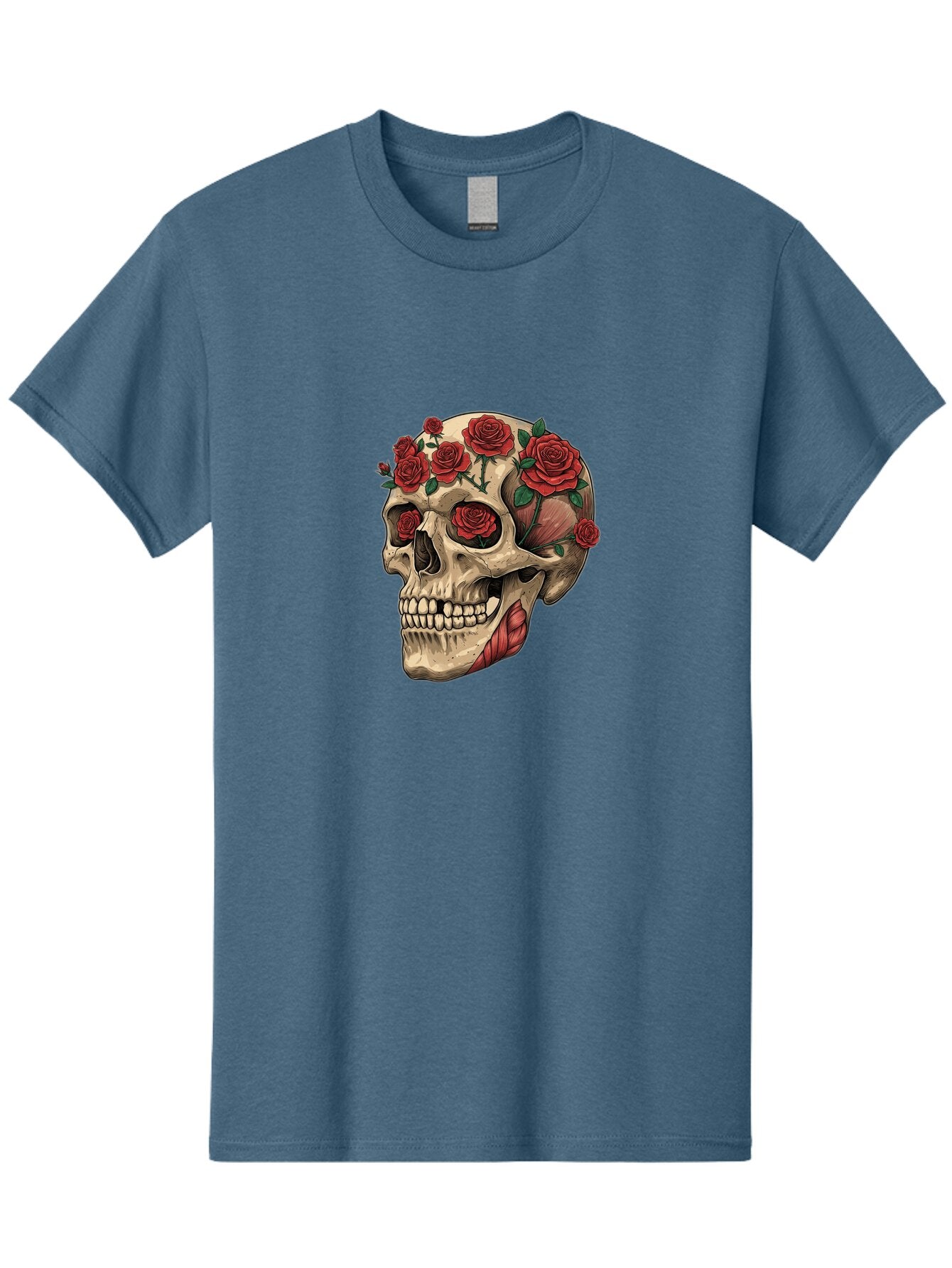Skull-With-Roses-4 Men'S Graphic Tee, 100% Cotton, Comfortable Casual Summer Wear, Machine Washable, Vintage Camera, Old Camera, Antique Camera, Black Camera, Classic Photography, Photography Equipment, Nostalgic Device, Film Camera, Ban493 13