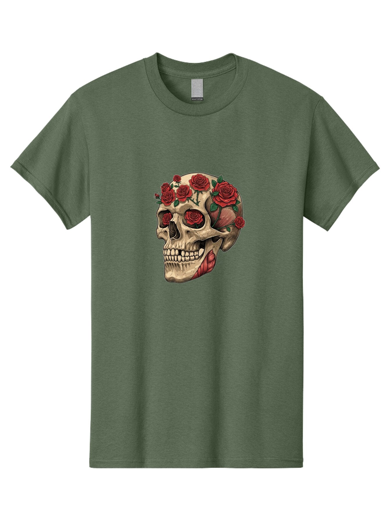 Skull-With-Roses-4 Men'S Graphic Tee, 100% Cotton, Comfortable Casual Summer Wear, Machine Washable, Vintage Camera, Old Camera, Antique Camera, Black Camera, Classic Photography, Photography Equipment, Nostalgic Device, Film Camera, Ban493 9