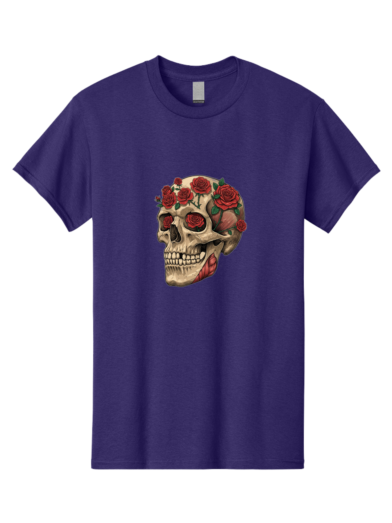 Skull-With-Roses-4 Men'S Graphic Tee, 100% Cotton, Comfortable Casual Summer Wear, Machine Washable, Vintage Camera, Old Camera, Antique Camera, Black Camera, Classic Photography, Photography Equipment, Nostalgic Device, Film Camera, Ban493
