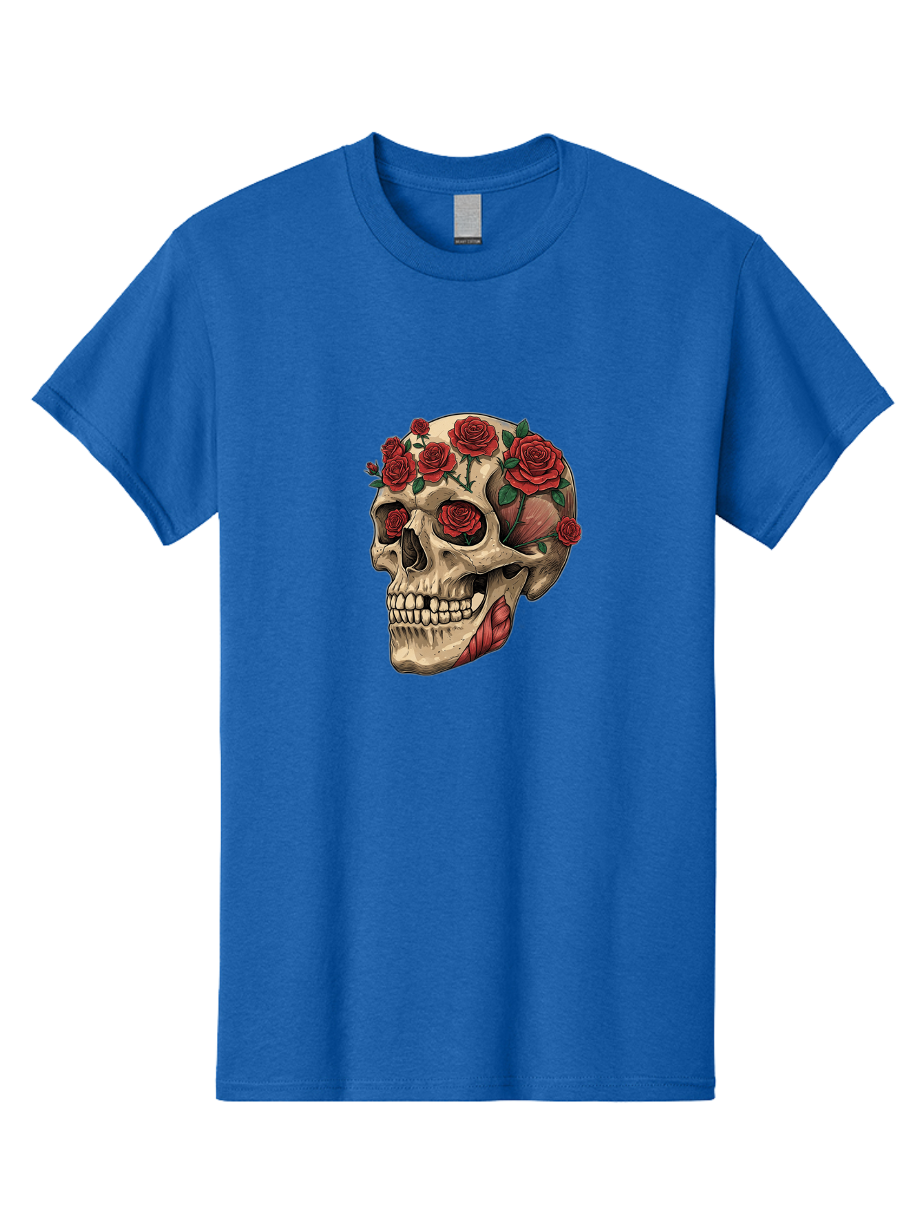 Skull-With-Roses-4 Men'S Graphic Tee, 100% Cotton, Comfortable Casual Summer Wear, Machine Washable, Vintage Camera, Old Camera, Antique Camera, Black Camera, Classic Photography, Photography Equipment, Nostalgic Device, Film Camera, Ban493
