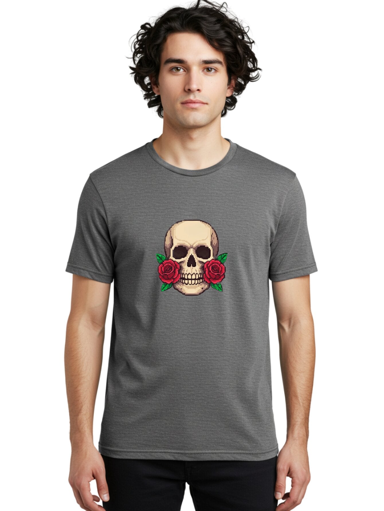 Skull-With-Roses-5 Men'S Graphic Tee, 100% Cotton, Comfortable Casual Summer Wear, Machine Washable, Vintage Camera, Old Camera, Antique Camera, Black Camera, Classic Photography, Photography Equipment, Nostalgic Device, Film Camera, Ban494 17