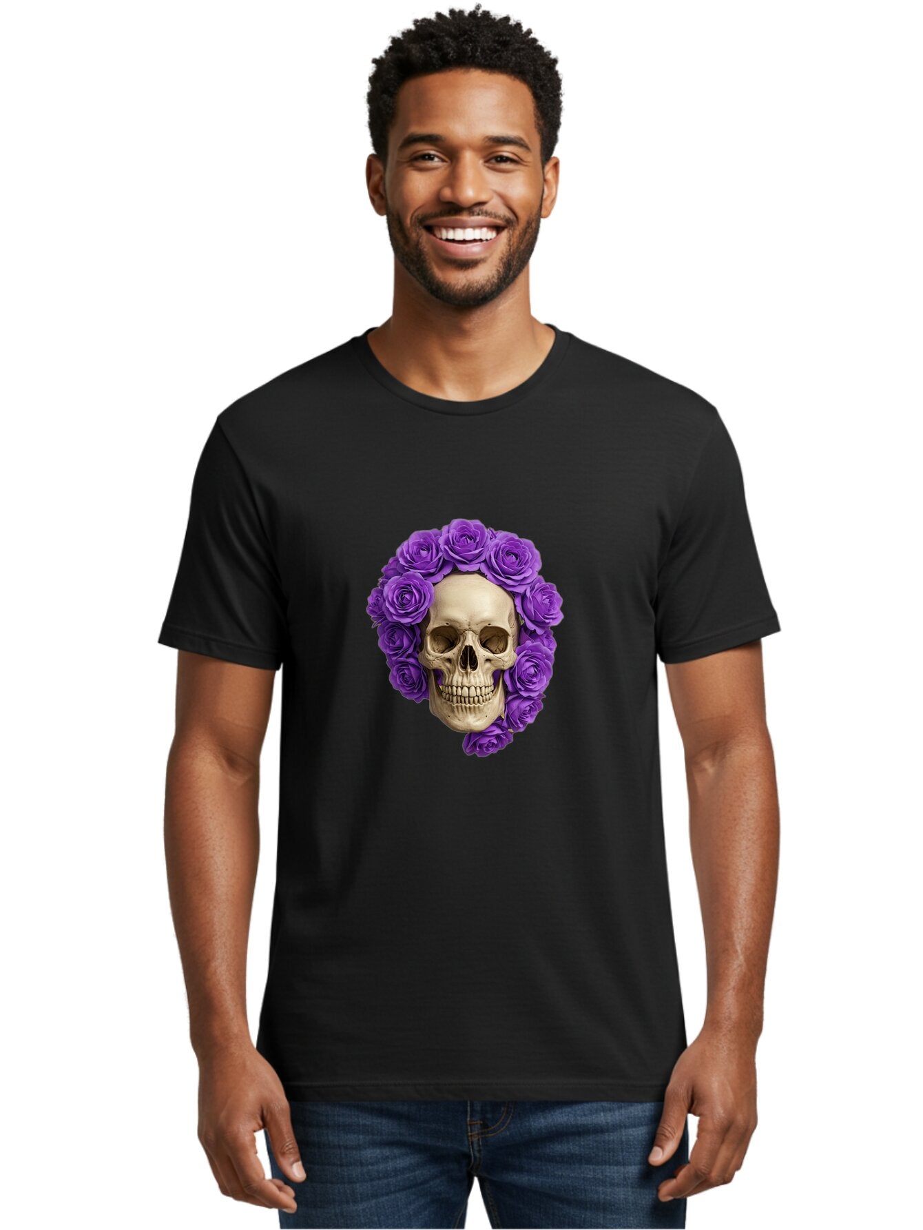 Skull-With-Roses Men'S Graphic Tee, 100% Cotton, Comfortable Casual Summer Wear, Machine Washable, Vintage Camera, Old Camera, Antique Camera, Black Camera, Classic Photography, Photography Equipment, Nostalgic Device, Film Camera, Camera Art Ban496 23