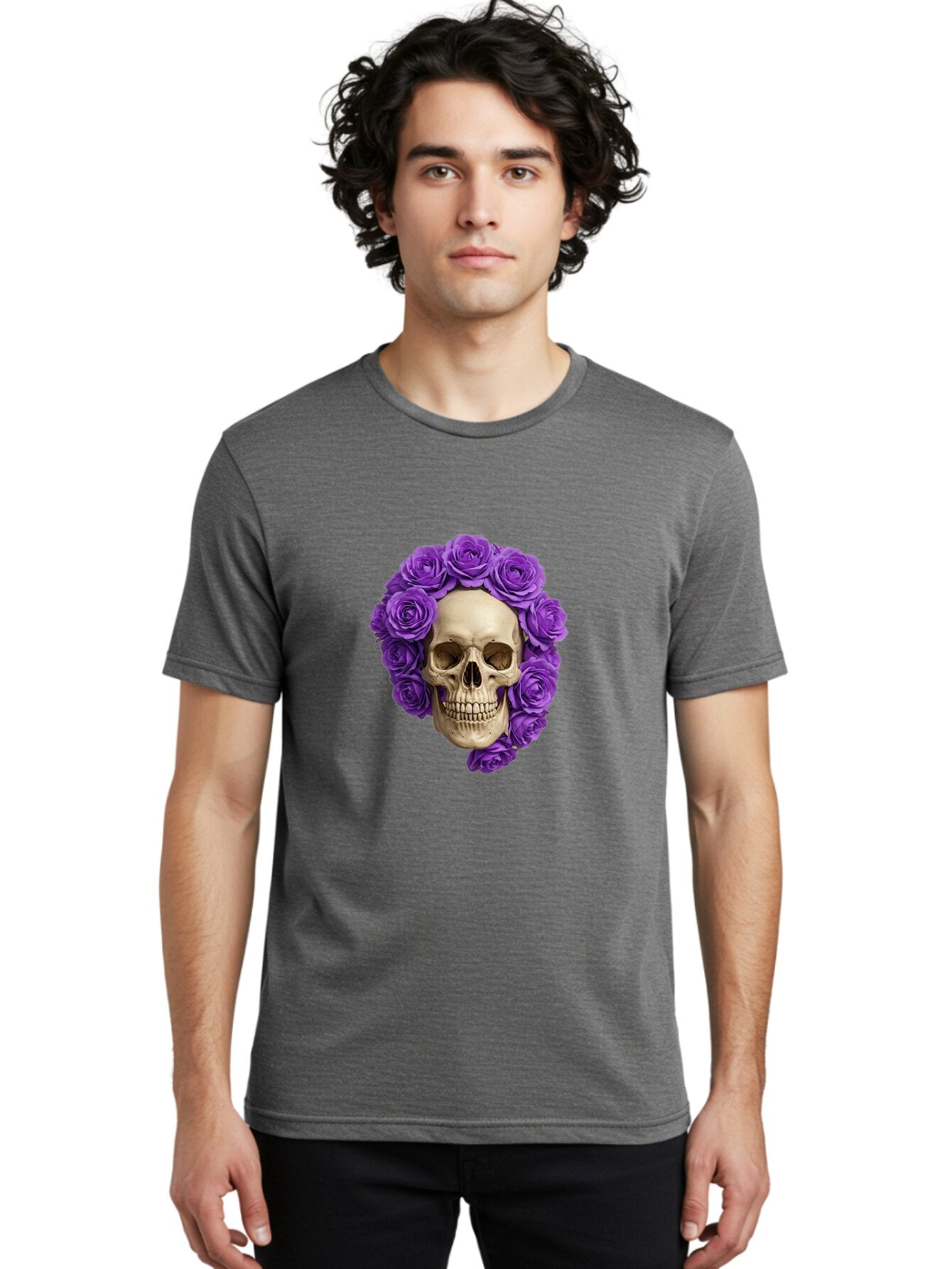 Skull-With-Roses Men'S Graphic Tee, 100% Cotton, Comfortable Casual Summer Wear, Machine Washable, Vintage Camera, Old Camera, Antique Camera, Black Camera, Classic Photography, Photography Equipment, Nostalgic Device, Film Camera, Camera Art Ban496 25