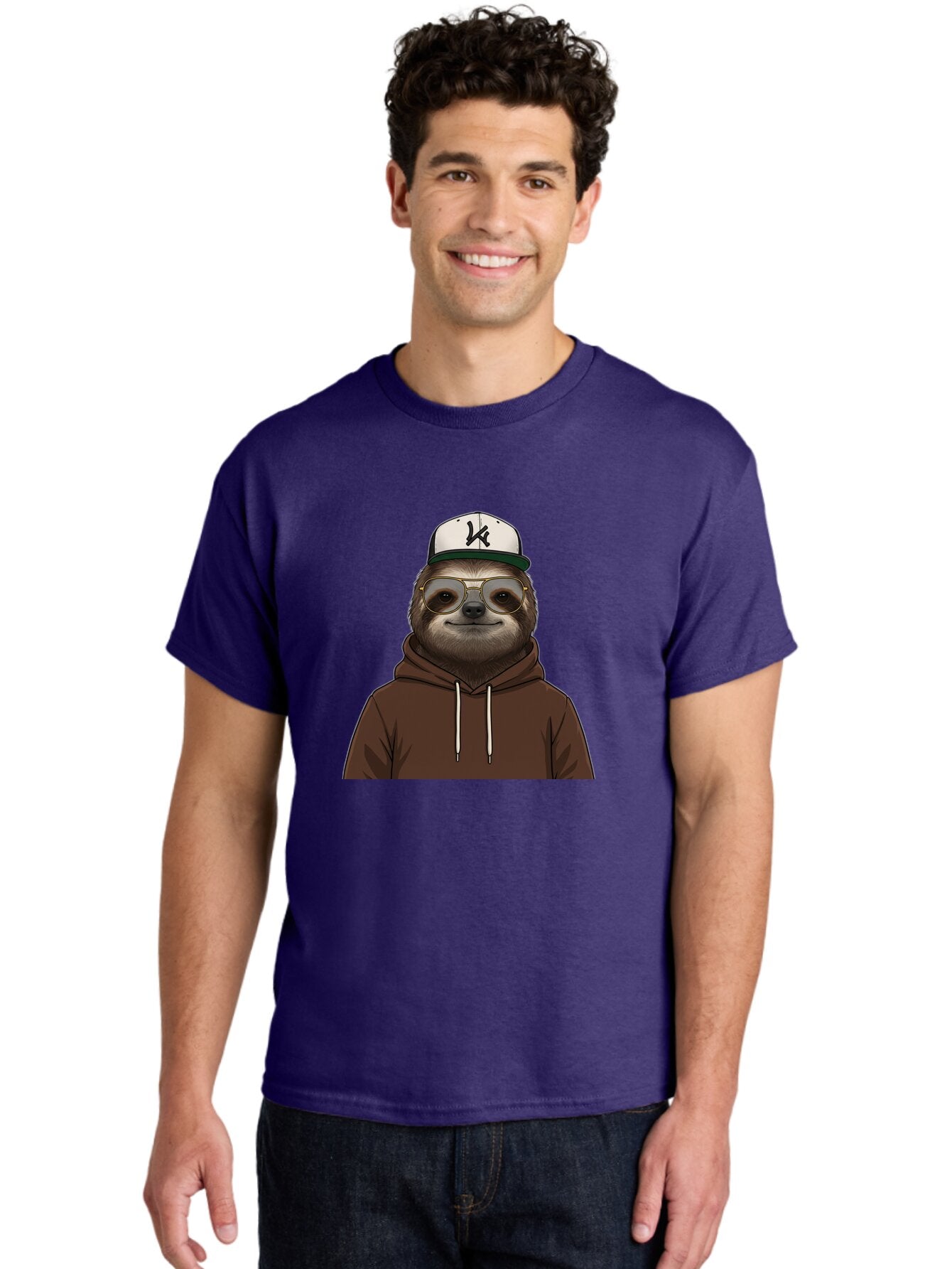 Sloth-In-Baseball-Cap Men'S Graphic Tee, 100% Cotton, Comfortable Casual Summer Wear, Machine Washable, Vintage Camera, Old Camera, Antique Camera, Black Camera, Classic Photography, Photography Equipment, Nostalgic Device, Film Camera, Ban512 16