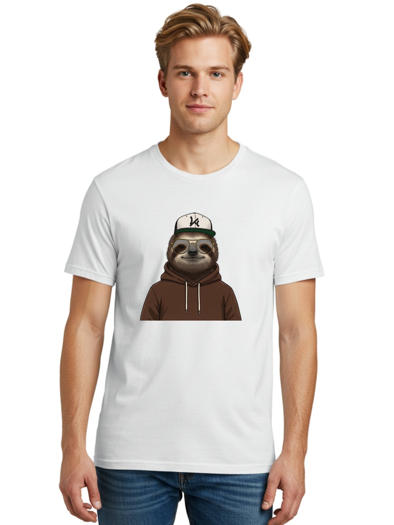 Sloth-In-Baseball-Cap Men'S Graphic Tee, 100% Cotton, Comfortable Casual Summer Wear, Machine Washable, Vintage Camera, Old Camera, Antique Camera, Black Camera, Classic Photography, Photography Equipment, Nostalgic Device, Film Camera, Ban512 26