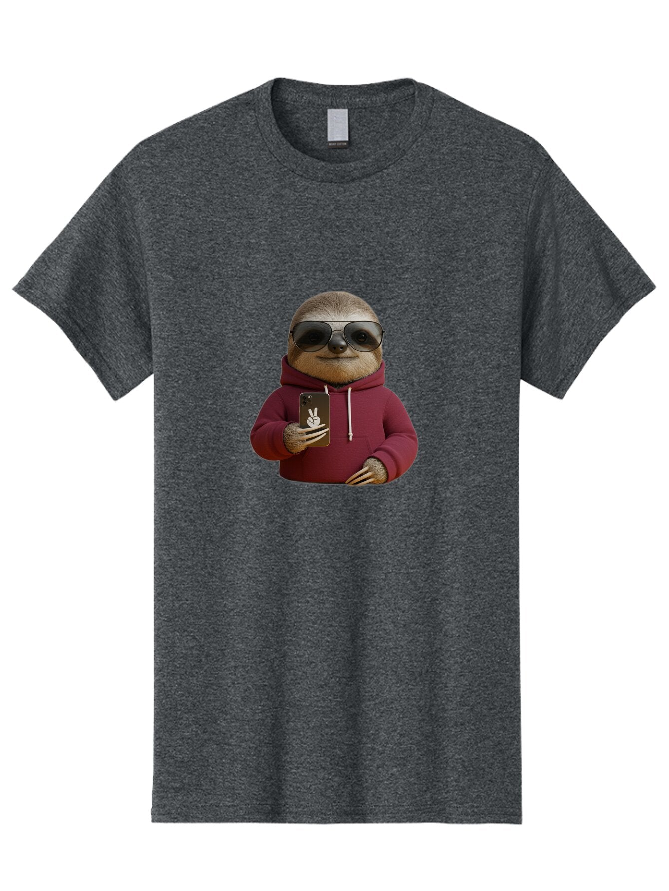 Sloth-In-Hoodie Men'S Graphic Tee, 100% Cotton, Comfortable Casual Summer Wear, Machine Washable, Vintage Camera, Old Camera, Antique Camera, Black Camera, Classic Photography, Photography Equipment, Nostalgic Device, Film Camera, Camera Art Ban513 9