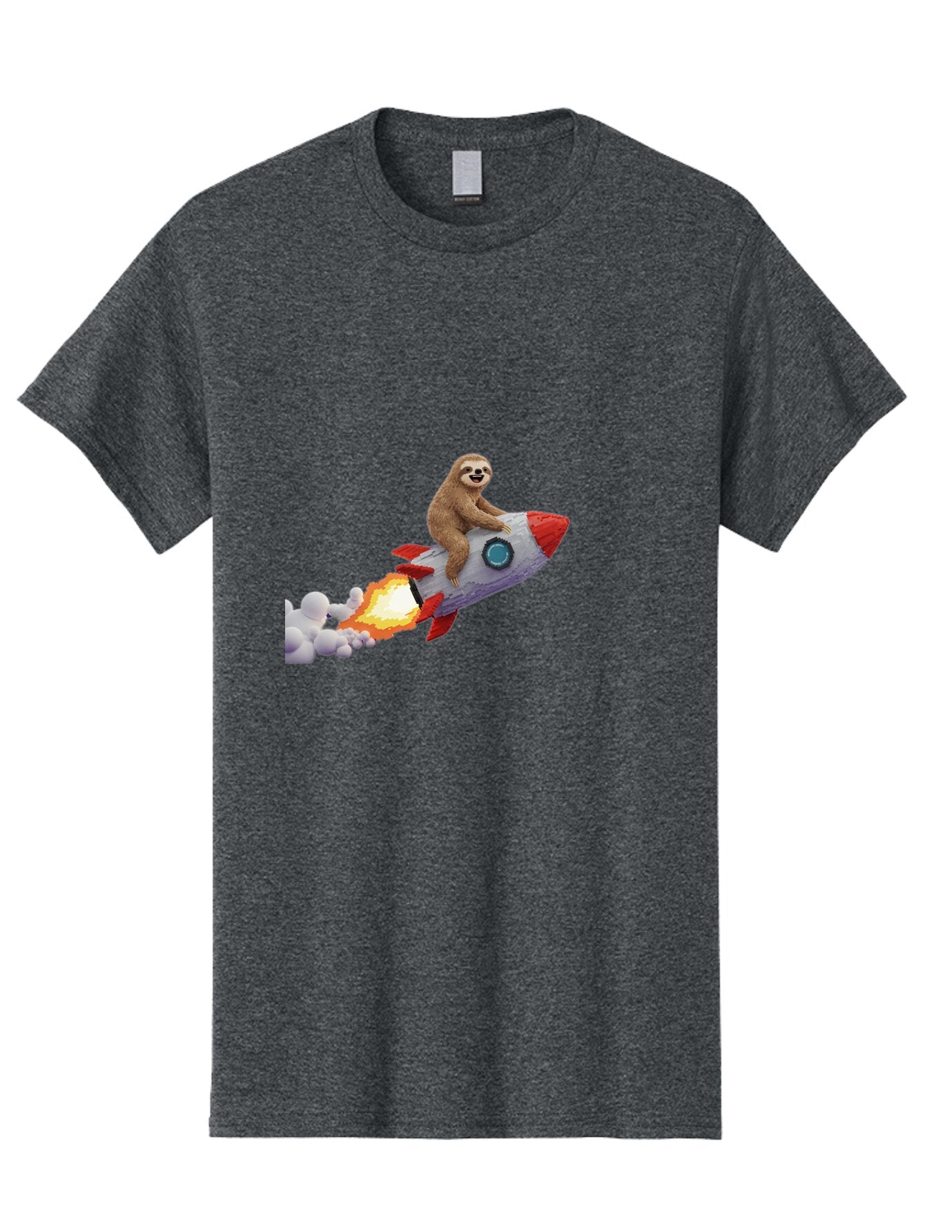 Sloth-On-Rocket-2 Men'S Graphic Tee, 100% Cotton, Comfortable Casual Summer Wear, Machine Washable, Vintage Camera, Old Camera, Antique Camera, Black Camera, Classic Photography, Photography Equipment, Nostalgic Device, Film Camera, Camera Art Ban517 4