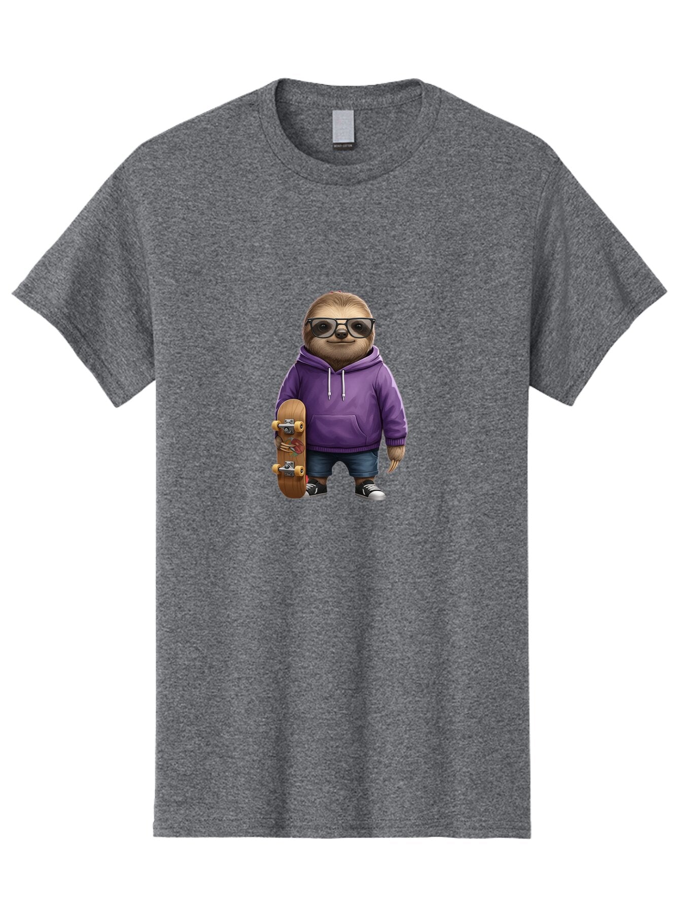 Sloth-With-Skateboard Men'S Graphic Tee, 100% Cotton, Comfortable Casual Summer Wear, Machine Washable, Vintage Camera, Old Camera, Antique Camera, Black Camera, Classic Photography, Photography Equipment, Nostalgic Device, Film Camera, Ban523 13