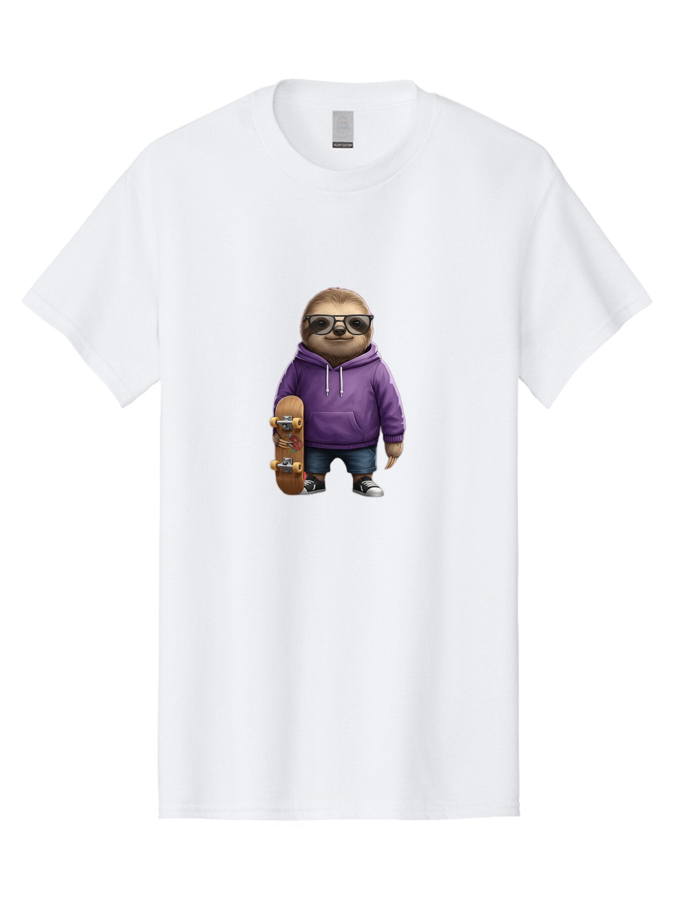 Sloth-With-Skateboard Men'S Graphic Tee, 100% Cotton, Comfortable Casual Summer Wear, Machine Washable, Vintage Camera, Old Camera, Antique Camera, Black Camera, Classic Photography, Photography Equipment, Nostalgic Device, Film Camera, Ban523 10