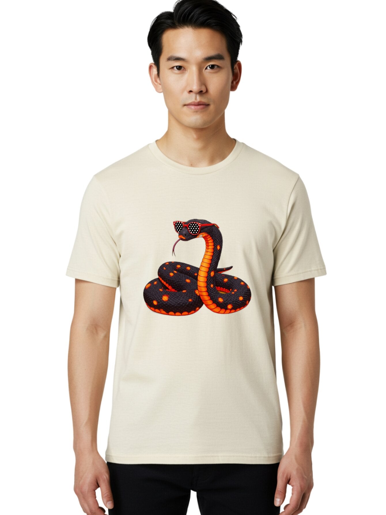 Snake-In-Sunglasses-1 Men'S Graphic Tee, 100% Cotton, Comfortable Casual Summer Wear, Machine Washable, Vintage Camera, Old Camera, Antique Camera, Black Camera, Classic Photography, Photography Equipment, Nostalgic Device, Film Camera, Ban577 30