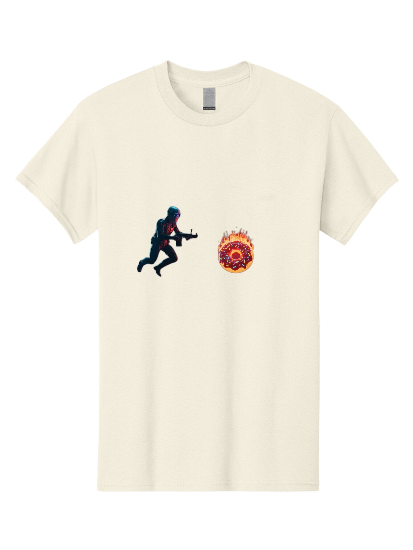 Soldier-Running-From-Donut Men'S Graphic Tee, 100% Cotton, Comfortable Casual Summer Wear, Machine Washable, Vintage Camera, Old Camera, Antique Camera, Black Camera, Classic Photography, Photography Equipment, Nostalgic Device, Film Camera, Ban589 4