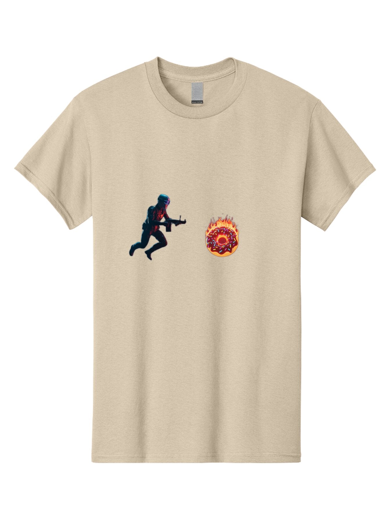 Soldier-Running-From-Donut Men'S Graphic Tee, 100% Cotton, Comfortable Casual Summer Wear, Machine Washable, Vintage Camera, Old Camera, Antique Camera, Black Camera, Classic Photography, Photography Equipment, Nostalgic Device, Film Camera, Ban589 9