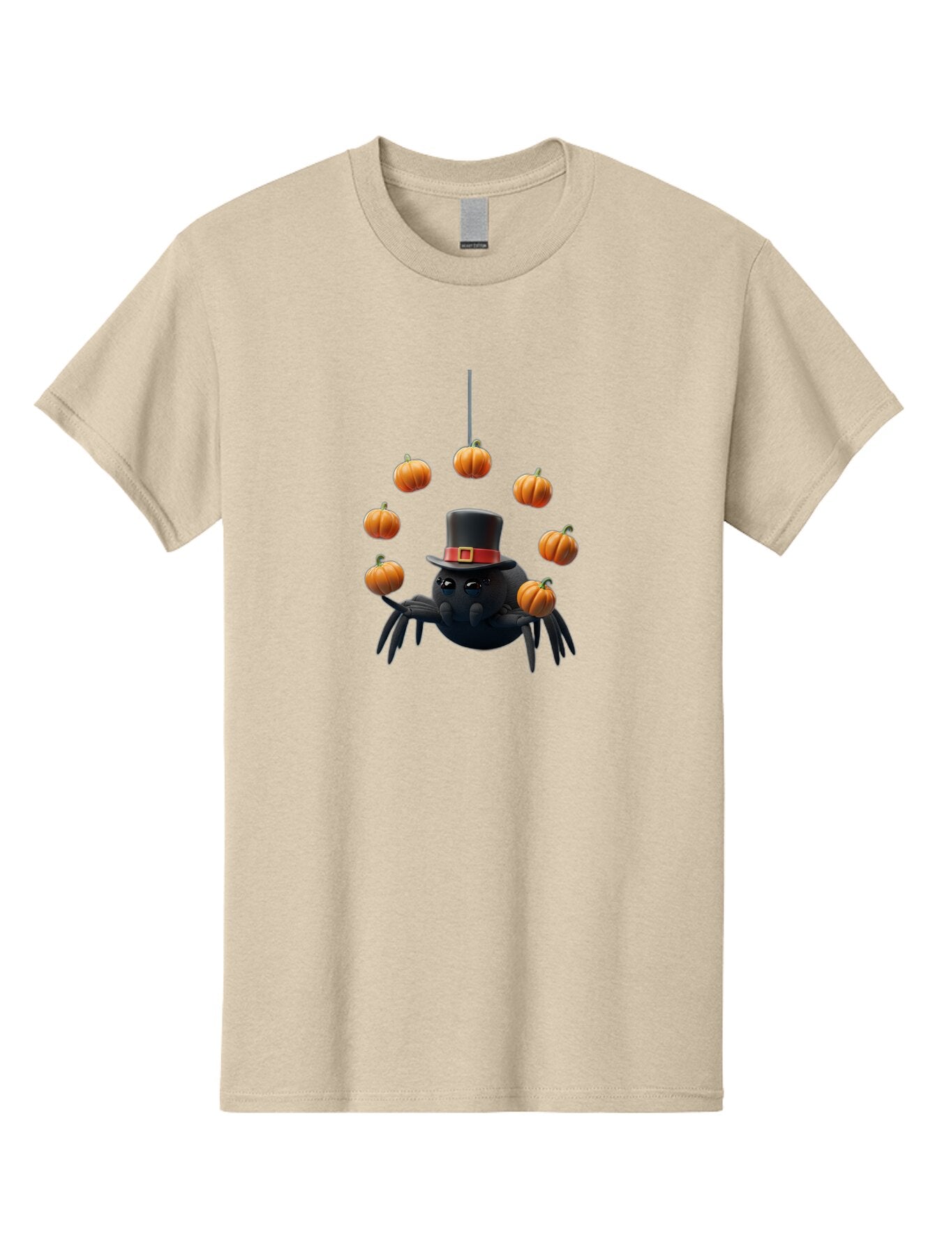 Spider-With-Pumpkins-1 Men'S Graphic Tee, 100% Cotton, Comfortable Casual Summer Wear, Machine Washable, Vintage Camera, Old Camera, Antique Camera, Black Camera, Classic Photography, Photography Equipment, Nostalgic Device, Film Camera, Ban596