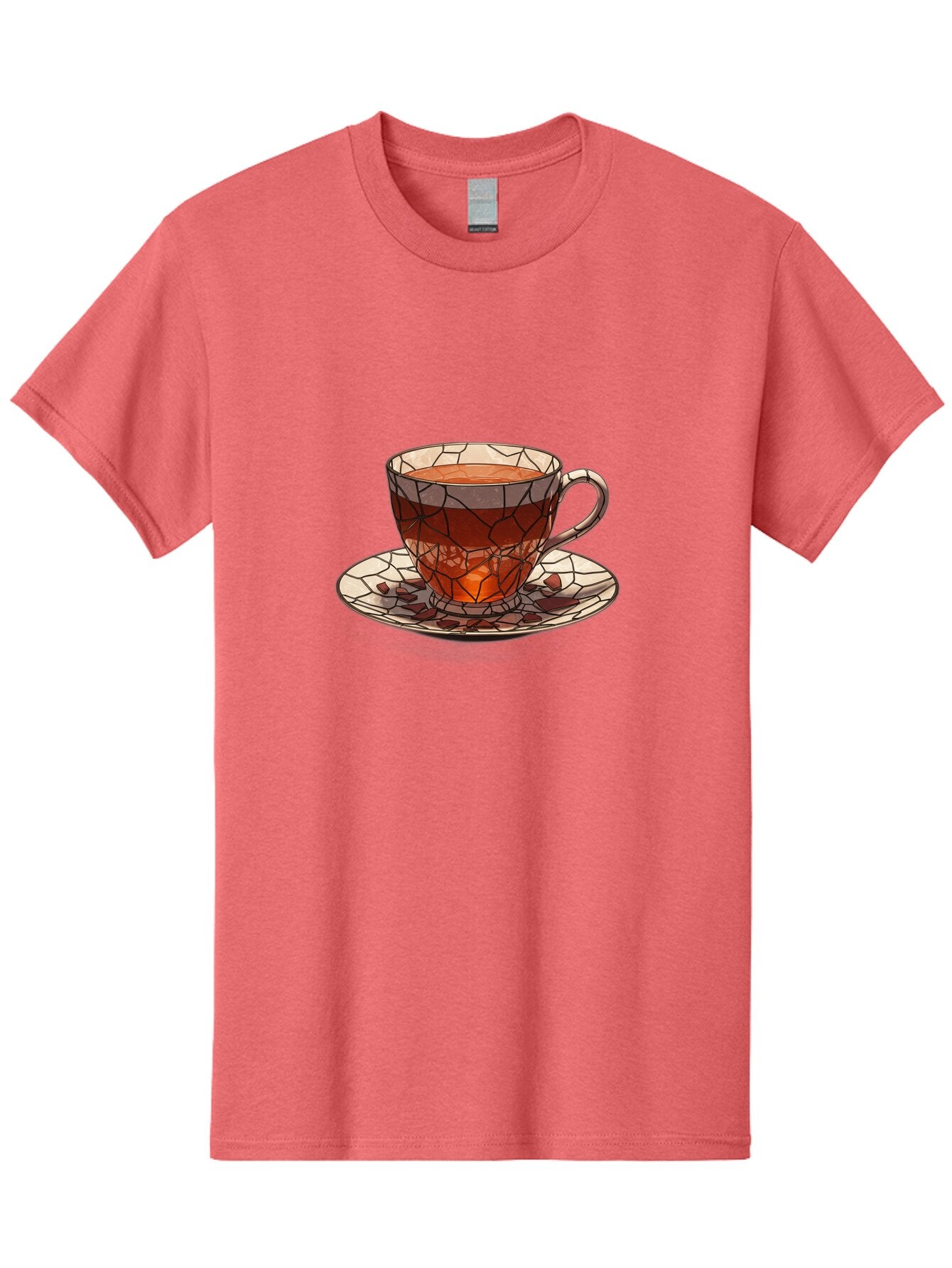 Stained-Glass-Tea-Cup Men'S Graphic Tee, 100% Cotton, Comfortable Casual Summer Wear, Machine Washable, Vintage Camera, Old Camera, Antique Camera, Black Camera, Classic Photography, Photography Equipment, Nostalgic Device, Film Camera, Ban605