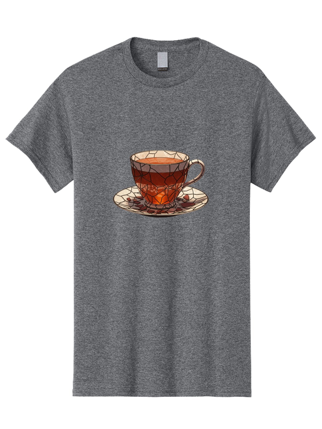 Stained-Glass-Tea-Cup Men'S Graphic Tee, 100% Cotton, Comfortable Casual Summer Wear, Machine Washable, Vintage Camera, Old Camera, Antique Camera, Black Camera, Classic Photography, Photography Equipment, Nostalgic Device, Film Camera, Ban605 3
