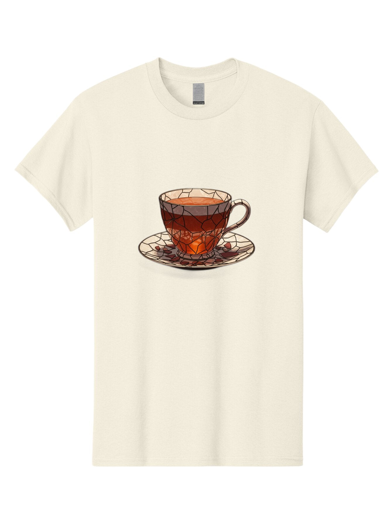 Stained-Glass-Tea-Cup Men'S Graphic Tee, 100% Cotton, Comfortable Casual Summer Wear, Machine Washable, Vintage Camera, Old Camera, Antique Camera, Black Camera, Classic Photography, Photography Equipment, Nostalgic Device, Film Camera, Ban605 5
