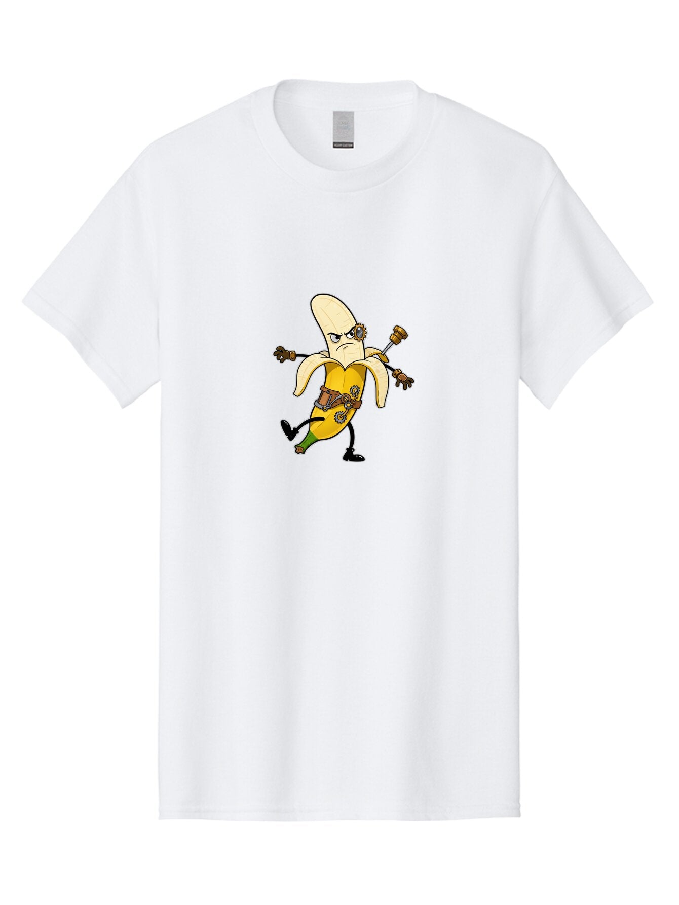 Steampunk-Banana-Dancer Men'S Graphic Tee, 100% Cotton, Comfortable Casual Summer Wear, Machine Washable, Vintage Camera, Old Camera, Antique Camera, Black Camera, Classic Photography, Photography Equipment, Nostalgic Device, Film Camera, Ban611