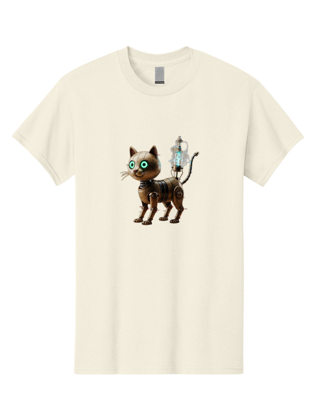 Steampunk-Cat-Robot Men'S Graphic Tee, 100% Cotton, Comfortable Casual Summer Wear, Machine Washable, Vintage Camera, Old Camera, Antique Camera, Black Camera, Classic Photography, Photography Equipment, Nostalgic Device, Film Camera, Ban615 12