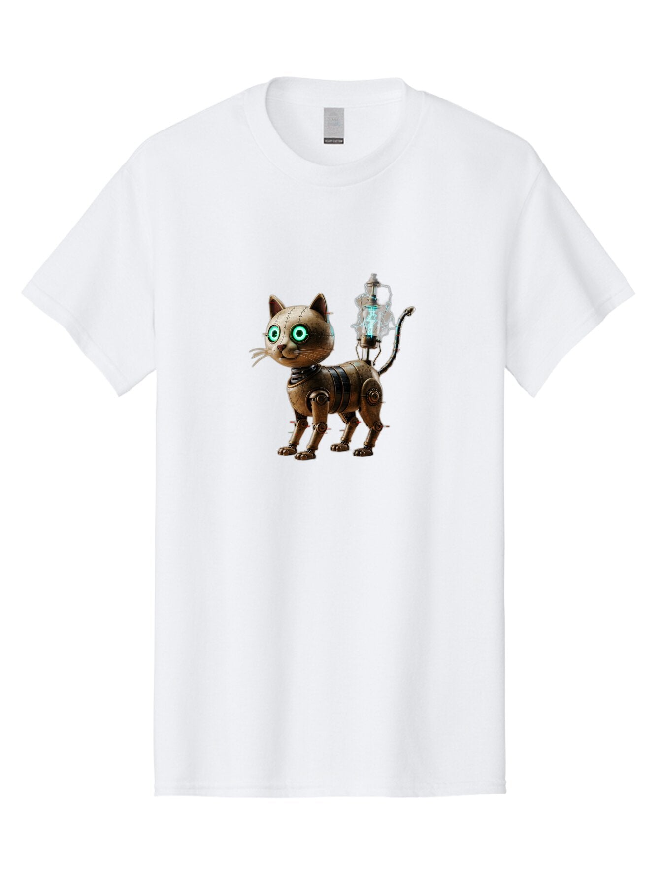 Steampunk-Cat-Robot Men'S Graphic Tee, 100% Cotton, Comfortable Casual Summer Wear, Machine Washable, Vintage Camera, Old Camera, Antique Camera, Black Camera, Classic Photography, Photography Equipment, Nostalgic Device, Film Camera, Ban615 14