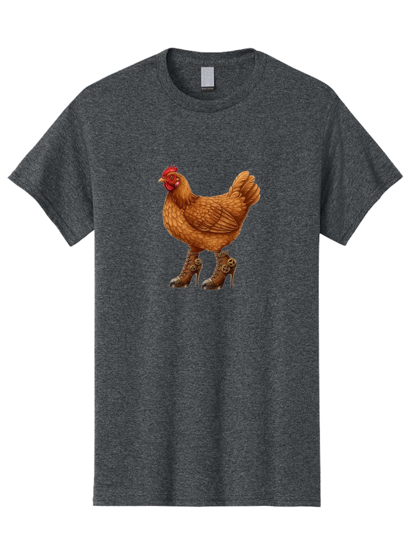 Steampunk-Chicken Men'S Graphic Tee, 100% Cotton, Comfortable Casual Summer Wear, Machine Washable, Vintage Camera, Old Camera, Antique Camera, Black Camera, Classic Photography, Photography Equipment, Nostalgic Device, Film Camera, Camera Art Ban617