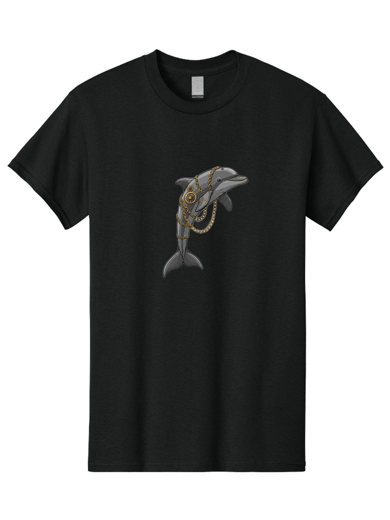 Steampunk-Dolphin Men'S Graphic Tee, 100% Cotton, Comfortable Casual Summer Wear, Machine Washable, Vintage Camera, Old Camera, Antique Camera, Black Camera, Classic Photography, Photography Equipment, Nostalgic Device, Film Camera, Camera Art Ban618