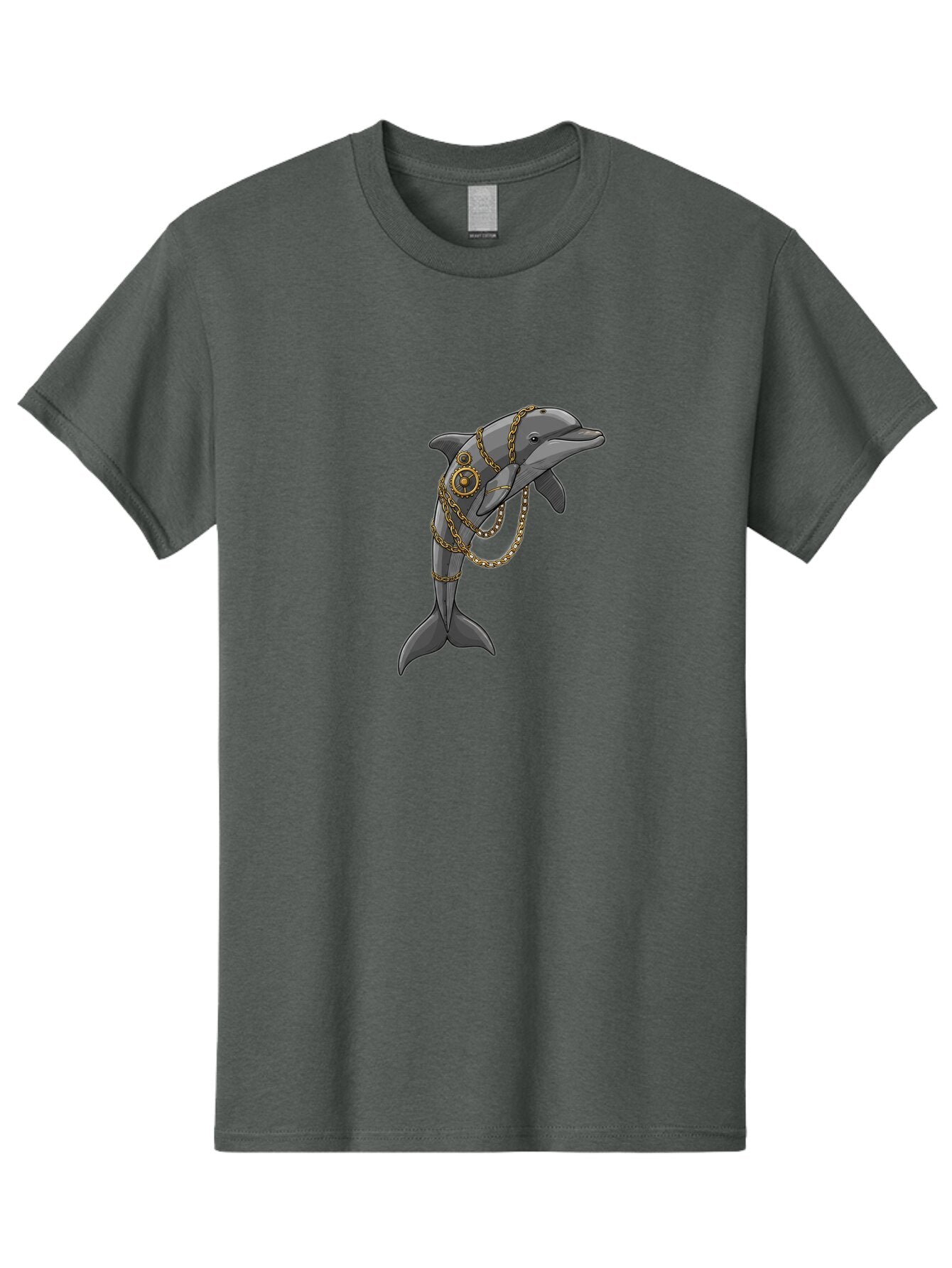 Steampunk-Dolphin Men'S Graphic Tee, 100% Cotton, Comfortable Casual Summer Wear, Machine Washable, Vintage Camera, Old Camera, Antique Camera, Black Camera, Classic Photography, Photography Equipment, Nostalgic Device, Film Camera, Camera Art Ban618 3