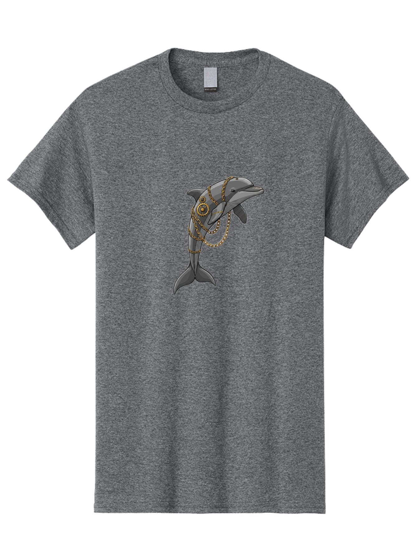 Steampunk-Dolphin Men'S Graphic Tee, 100% Cotton, Comfortable Casual Summer Wear, Machine Washable, Vintage Camera, Old Camera, Antique Camera, Black Camera, Classic Photography, Photography Equipment, Nostalgic Device, Film Camera, Camera Art Ban618