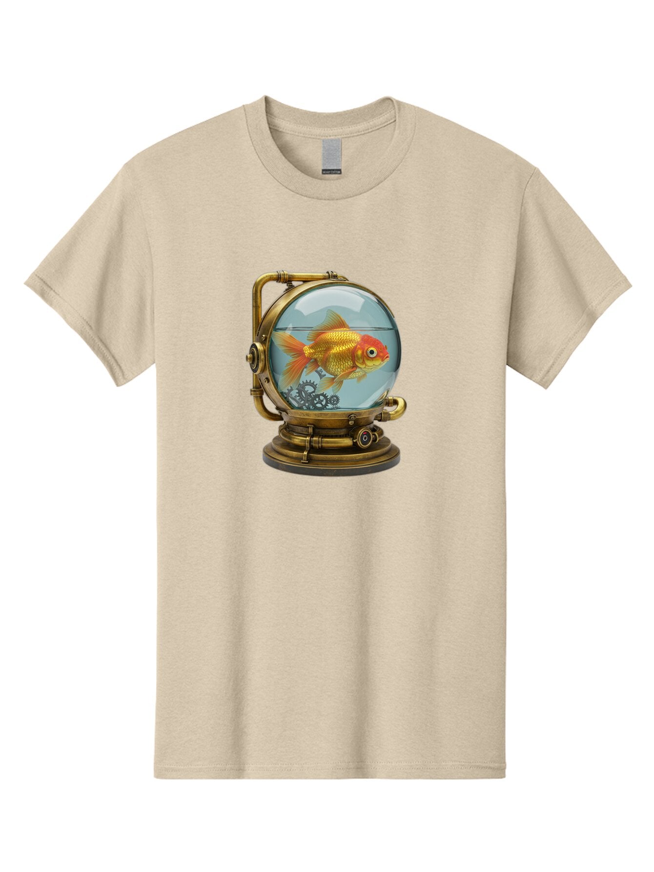 Steampunk-Goldfish Men'S Graphic Tee, 100% Cotton, Comfortable Casual Summer Wear, Machine Washable, Vintage Camera, Old Camera, Antique Camera, Black Camera, Classic Photography, Photography Equipment, Nostalgic Device, Film Camera, Ban620 11