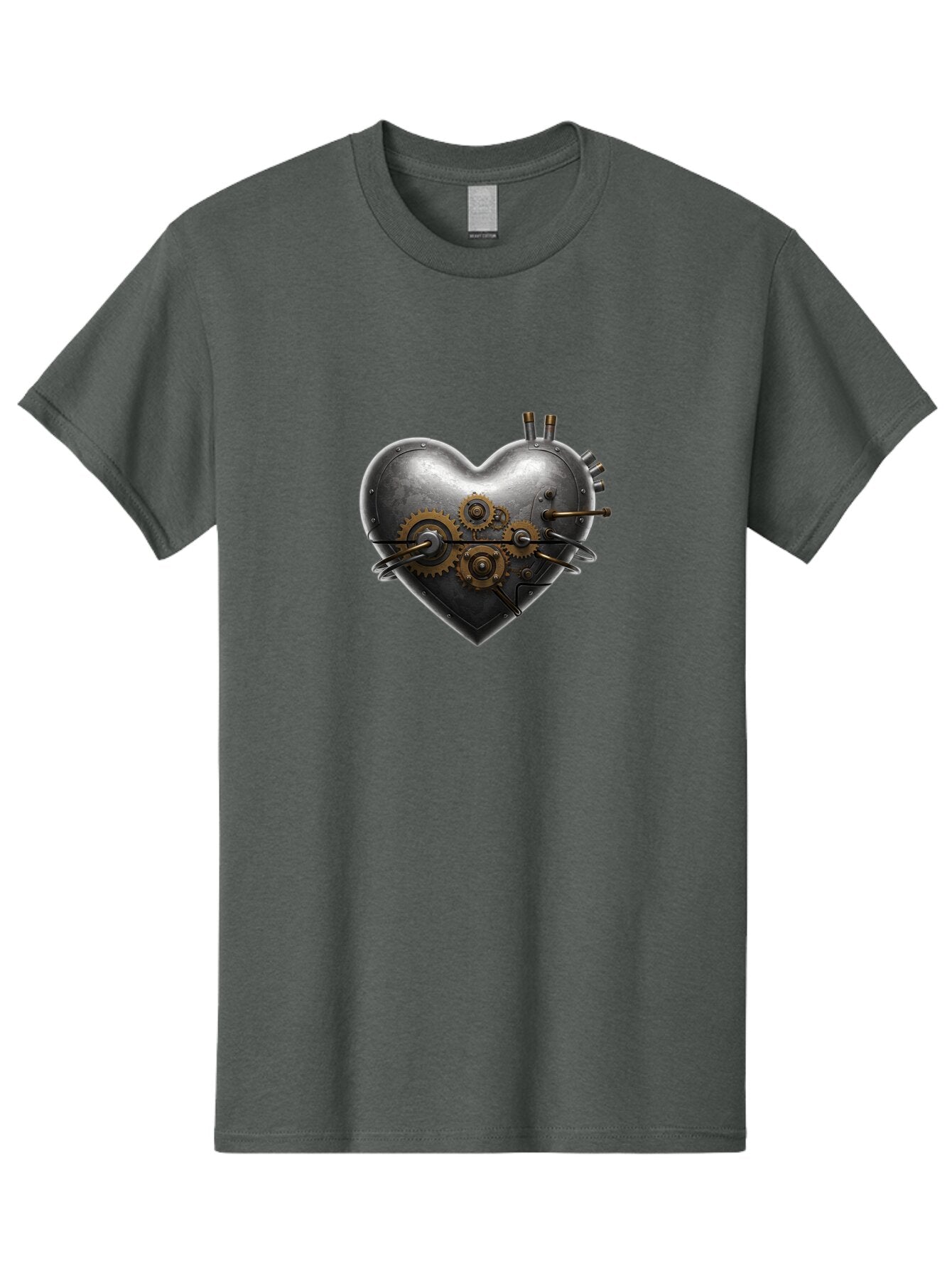 Steampunk-Heart Men'S Graphic Tee, 100% Cotton, Comfortable Casual Summer Wear, Machine Washable, Vintage Camera, Old Camera, Antique Camera, Black Camera, Classic Photography, Photography Equipment, Nostalgic Device, Film Camera, Camera Art Ban621 3