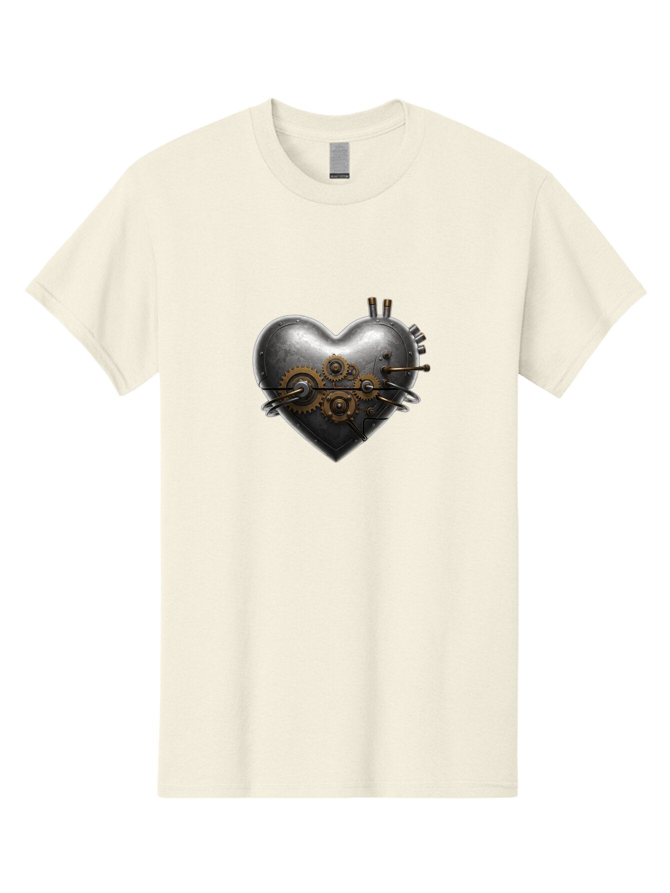 Steampunk-Heart Men'S Graphic Tee, 100% Cotton, Comfortable Casual Summer Wear, Machine Washable, Vintage Camera, Old Camera, Antique Camera, Black Camera, Classic Photography, Photography Equipment, Nostalgic Device, Film Camera, Camera Art Ban621