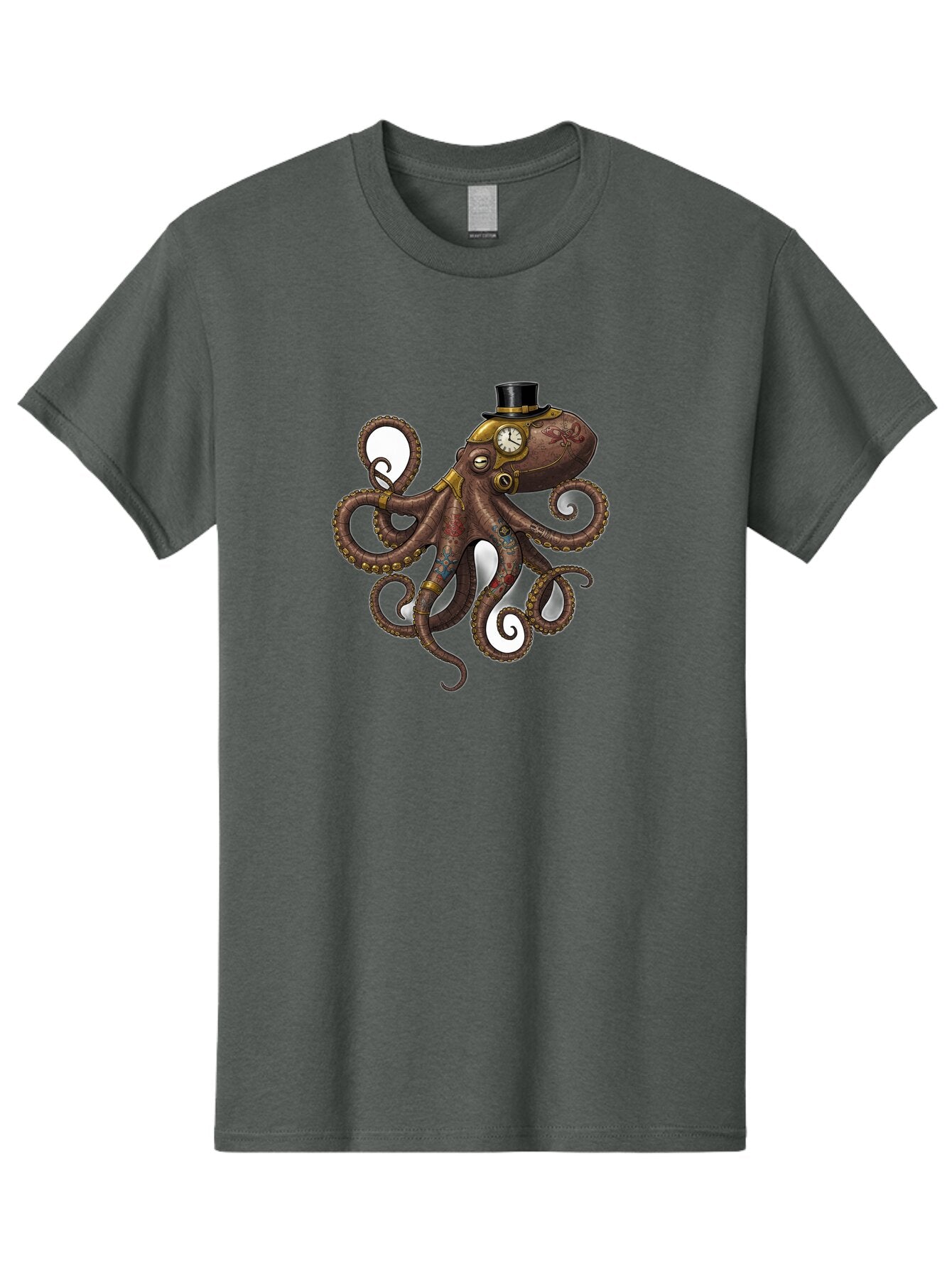 Steampunk-Octopus Men'S Graphic Tee, 100% Cotton, Comfortable Casual Summer Wear, Machine Washable, Vintage Camera, Old Camera, Antique Camera, Black Camera, Classic Photography, Photography Equipment, Nostalgic Device, Film Camera, Camera Art Ban622 11
