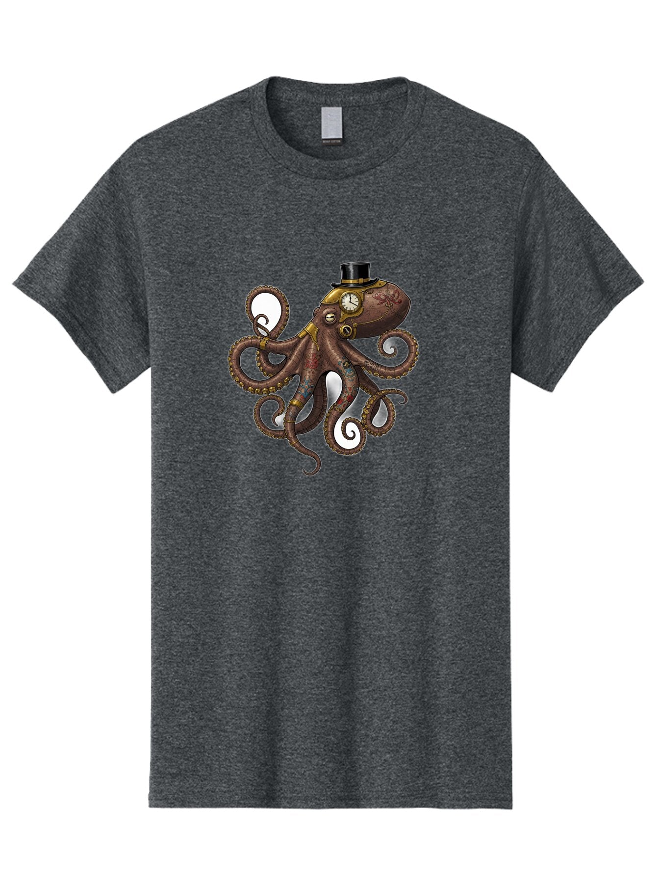 Steampunk-Octopus Men'S Graphic Tee, 100% Cotton, Comfortable Casual Summer Wear, Machine Washable, Vintage Camera, Old Camera, Antique Camera, Black Camera, Classic Photography, Photography Equipment, Nostalgic Device, Film Camera, Camera Art Ban622 15