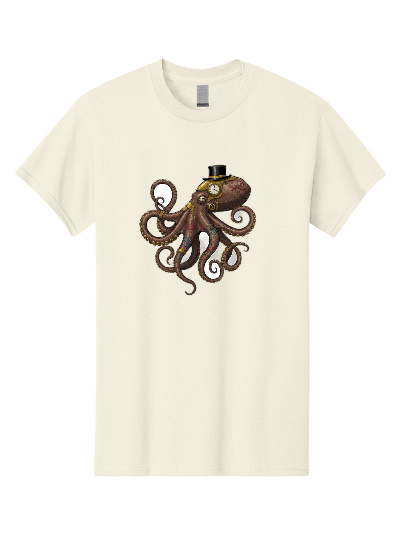 Steampunk-Octopus Men'S Graphic Tee, 100% Cotton, Comfortable Casual Summer Wear, Machine Washable, Vintage Camera, Old Camera, Antique Camera, Black Camera, Classic Photography, Photography Equipment, Nostalgic Device, Film Camera, Camera Art Ban622 8