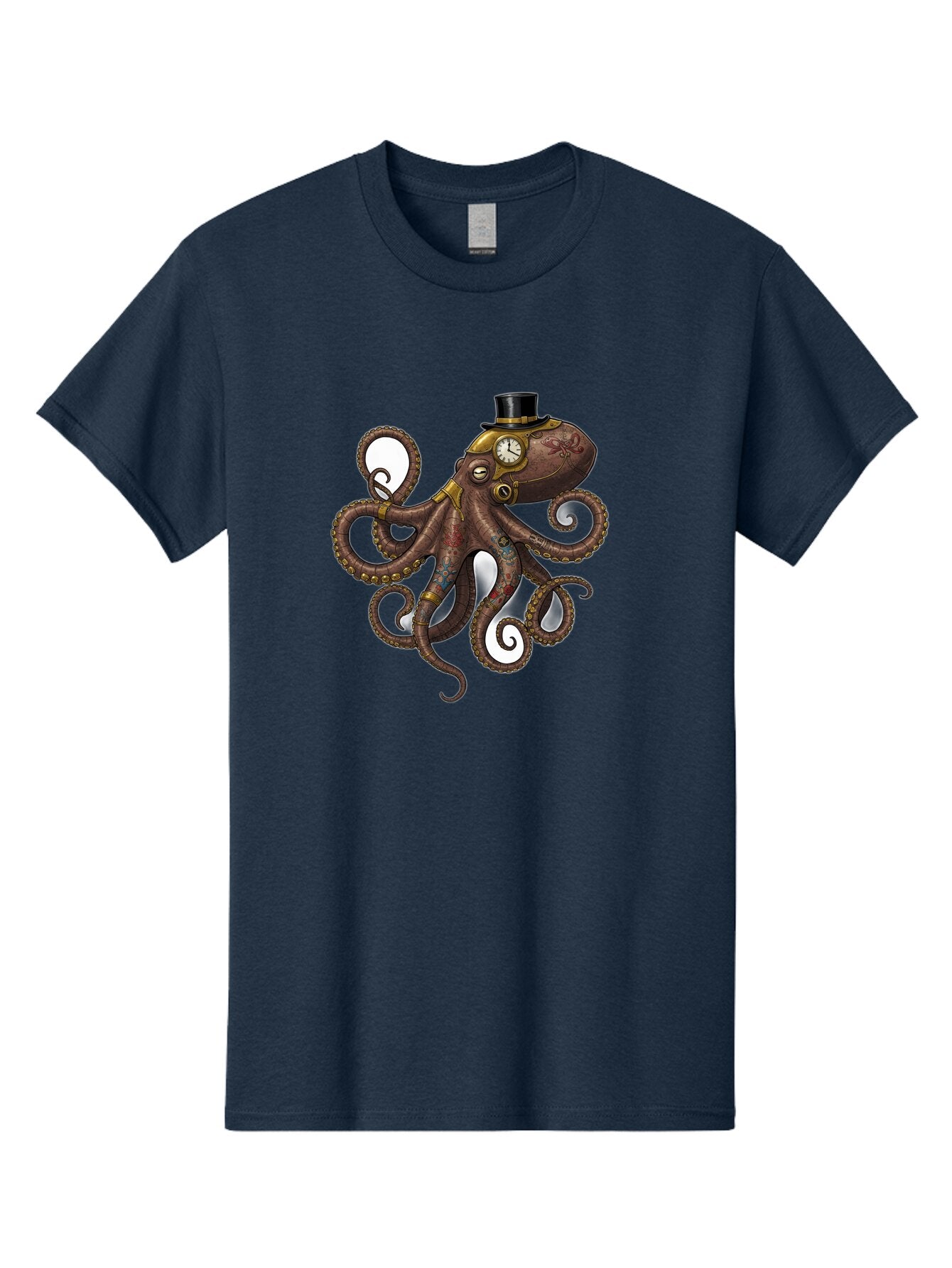 Steampunk-Octopus Men'S Graphic Tee, 100% Cotton, Comfortable Casual Summer Wear, Machine Washable, Vintage Camera, Old Camera, Antique Camera, Black Camera, Classic Photography, Photography Equipment, Nostalgic Device, Film Camera, Camera Art Ban622 13