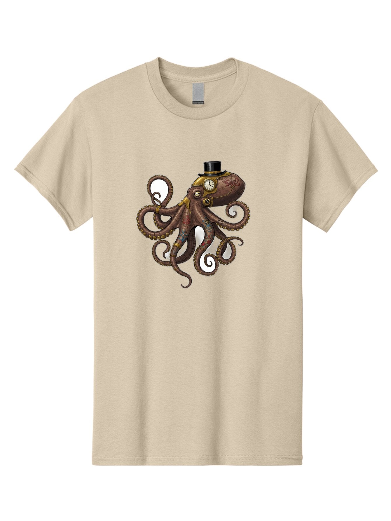 Steampunk-Octopus Men'S Graphic Tee, 100% Cotton, Comfortable Casual Summer Wear, Machine Washable, Vintage Camera, Old Camera, Antique Camera, Black Camera, Classic Photography, Photography Equipment, Nostalgic Device, Film Camera, Camera Art Ban622 9