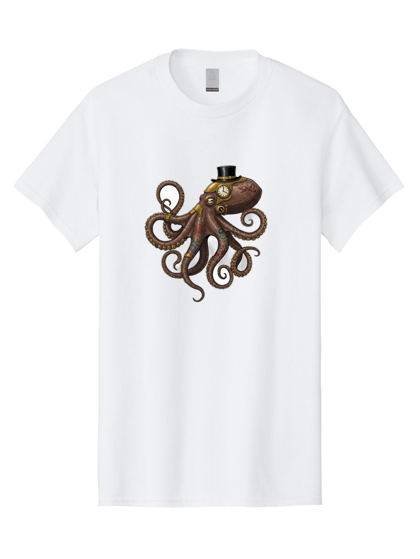 Steampunk-Octopus Men'S Graphic Tee, 100% Cotton, Comfortable Casual Summer Wear, Machine Washable, Vintage Camera, Old Camera, Antique Camera, Black Camera, Classic Photography, Photography Equipment, Nostalgic Device, Film Camera, Camera Art Ban622 6
