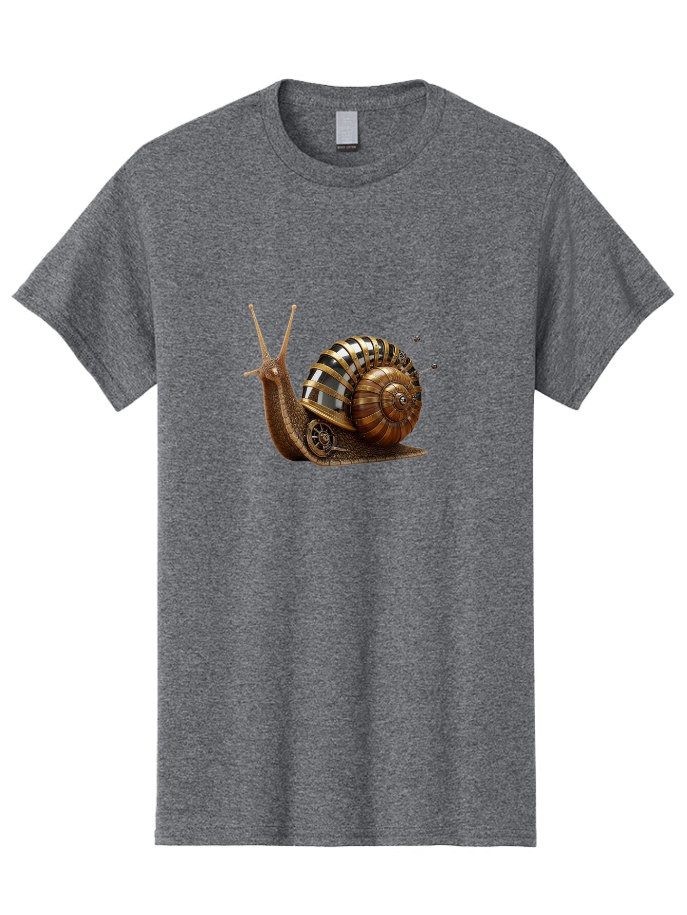 Steampunk-Snail Men'S Graphic Tee, 100% Cotton, Comfortable Casual Summer Wear, Machine Washable, Vintage Camera, Old Camera, Antique Camera, Black Camera, Classic Photography, Photography Equipment, Nostalgic Device, Film Camera, Camera Art Ban625 5