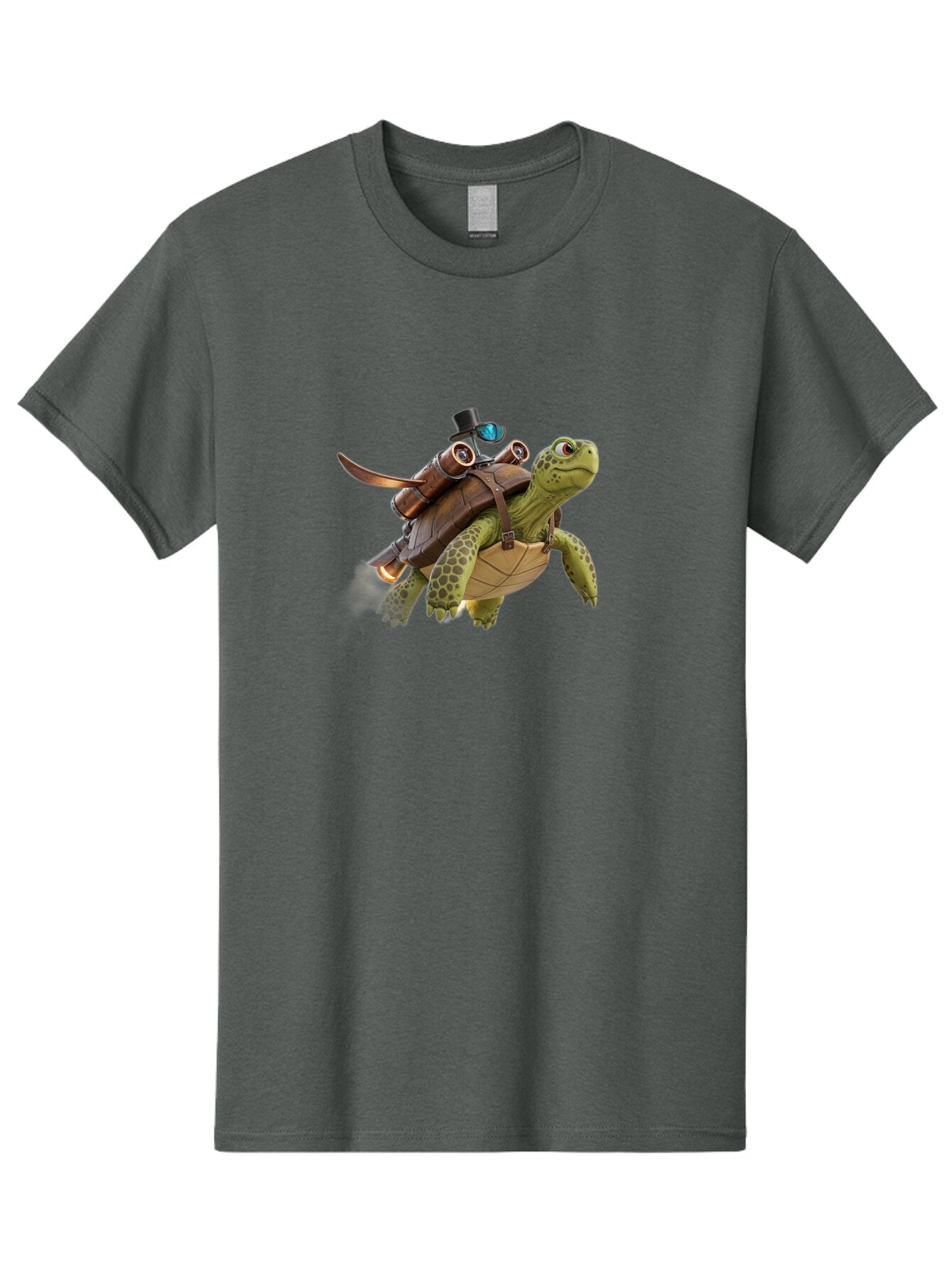 Steampunk-Turtle Men'S Graphic Tee, 100% Cotton, Comfortable Casual Summer Wear, Machine Washable, Vintage Camera, Old Camera, Antique Camera, Black Camera, Classic Photography, Photography Equipment, Nostalgic Device, Film Camera, Camera Art Ban633 4