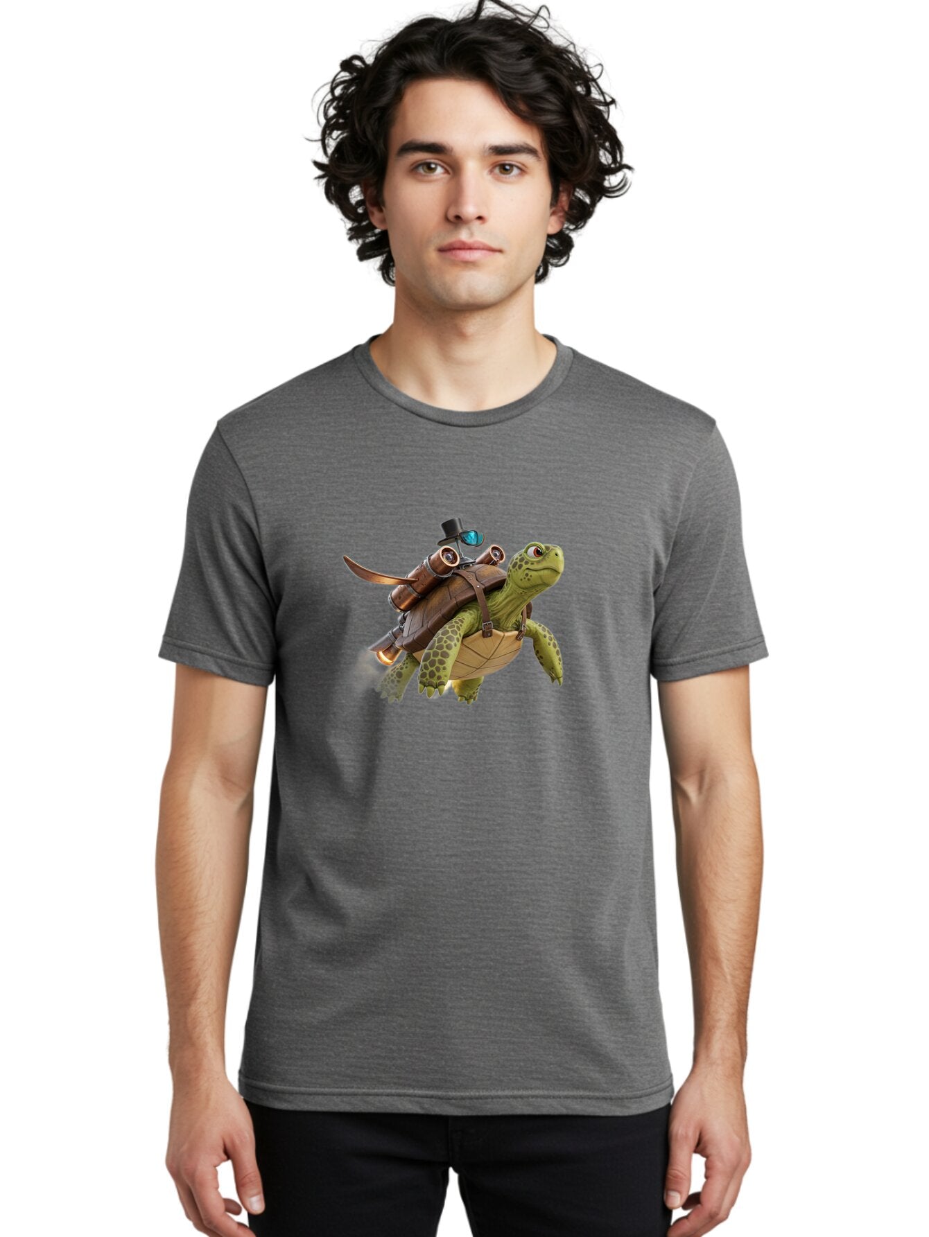 Steampunk-Turtle Men'S Graphic Tee, 100% Cotton, Comfortable Casual Summer Wear, Machine Washable, Vintage Camera, Old Camera, Antique Camera, Black Camera, Classic Photography, Photography Equipment, Nostalgic Device, Film Camera, Camera Art Ban633 21