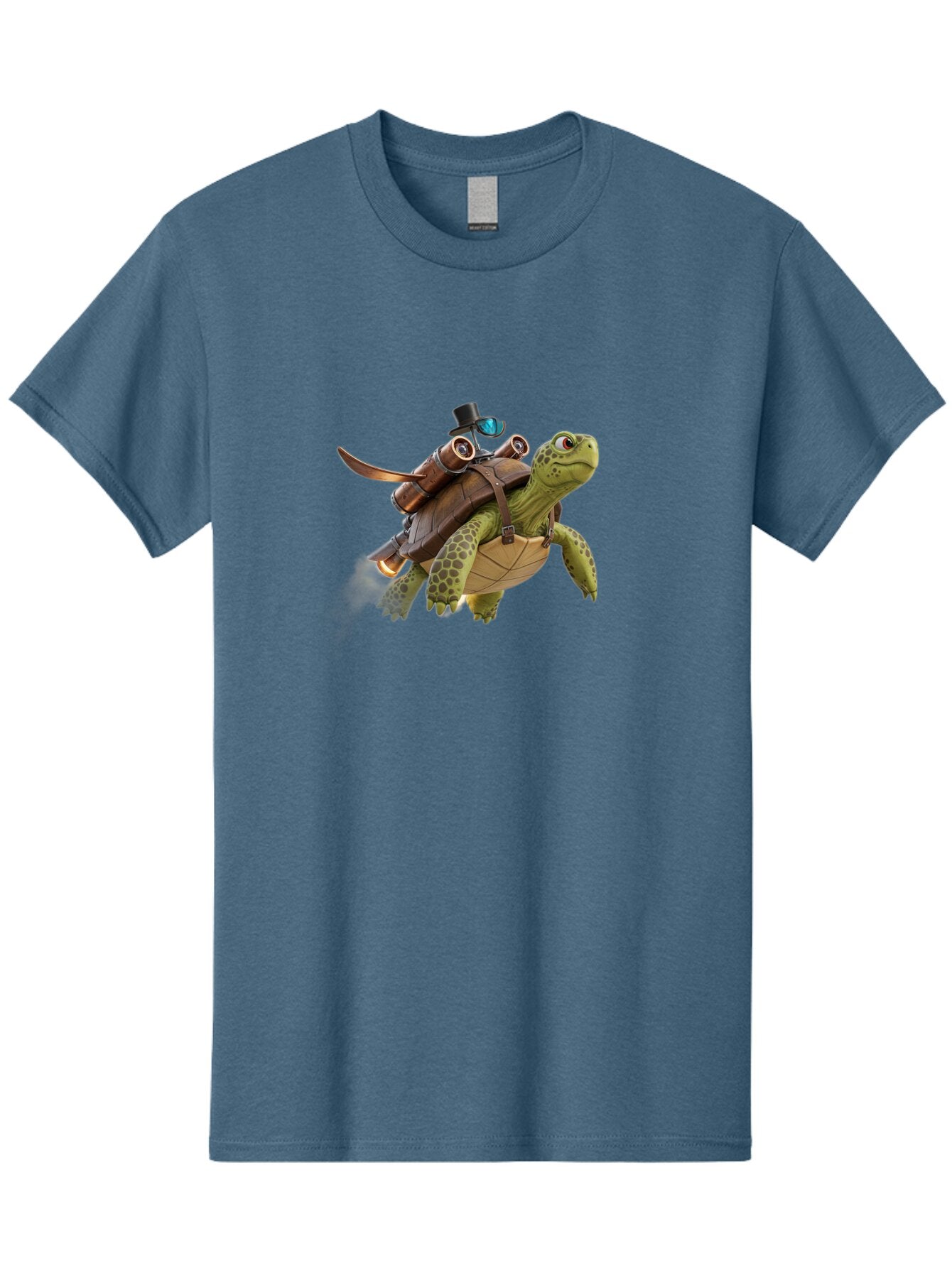 Steampunk-Turtle Men'S Graphic Tee, 100% Cotton, Comfortable Casual Summer Wear, Machine Washable, Vintage Camera, Old Camera, Antique Camera, Black Camera, Classic Photography, Photography Equipment, Nostalgic Device, Film Camera, Camera Art Ban633 3