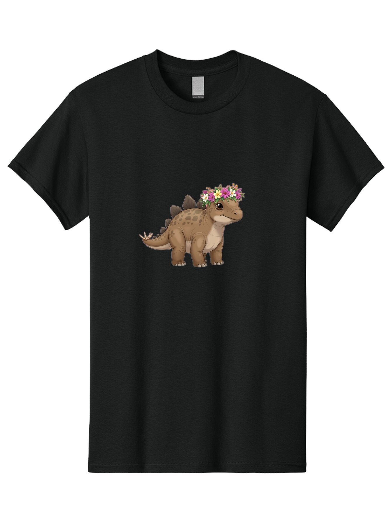 Stegosaurus-With-Flower-Crown Men'S Graphic Tee, 100% Cotton, Comfortable Casual Summer Wear, Machine Washable, Vintage Camera, Old Camera, Antique Camera, Black Camera, Classic Photography, Photography Equipment, Nostalgic Device, Ban634 7