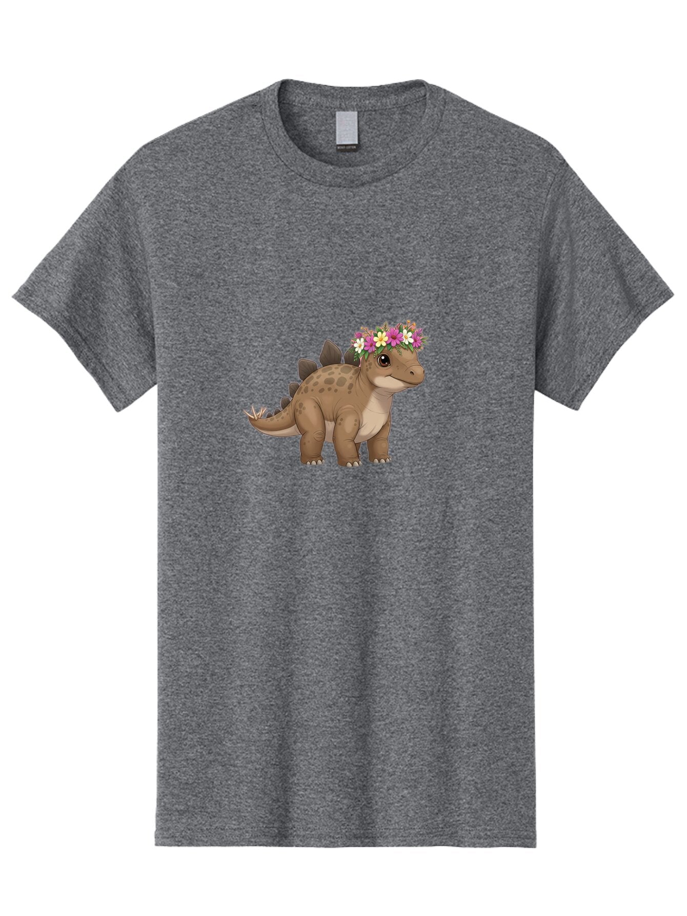 Stegosaurus-With-Flower-Crown Men'S Graphic Tee, 100% Cotton, Comfortable Casual Summer Wear, Machine Washable, Vintage Camera, Old Camera, Antique Camera, Black Camera, Classic Photography, Photography Equipment, Nostalgic Device, Ban634